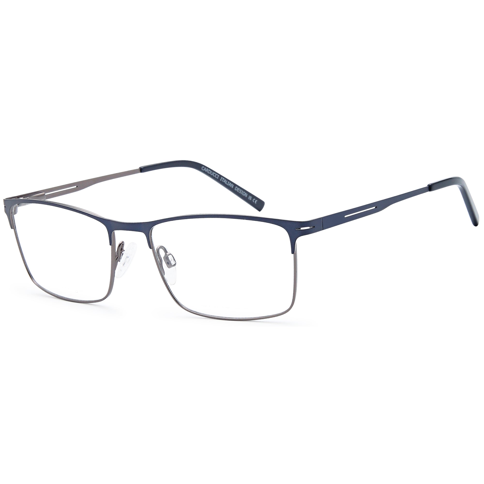 Carducci CD7175 Blue Square Metal Glasses – Men Full Rim Eyewear