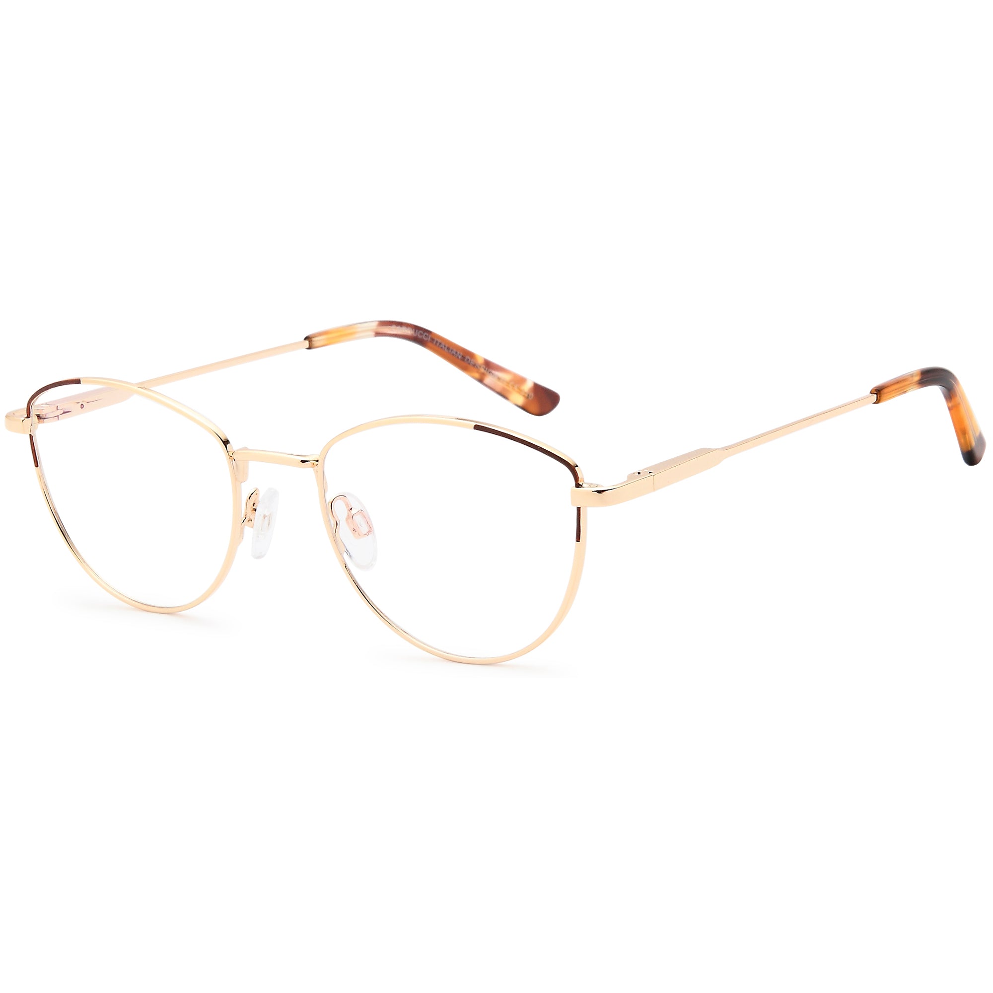 Carducci CD7176 Gold Oval Metal Glasses – Women Full Rim Eyewear