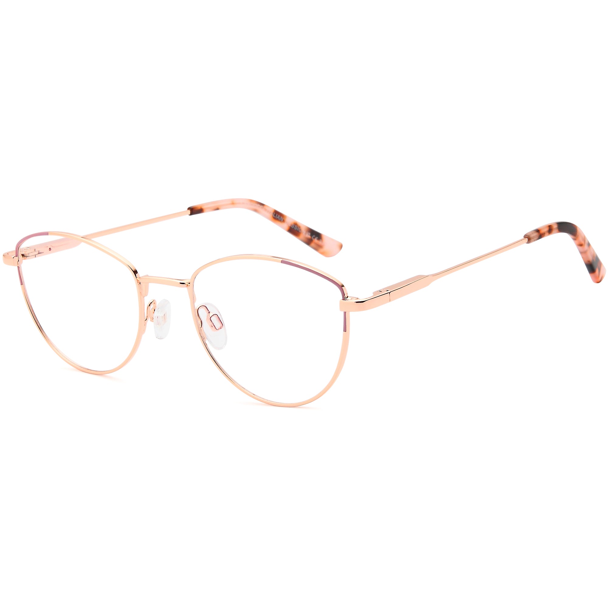 Carducci CD7176 Rose Gold Metal Glasses – Women Full Rim Eyewear