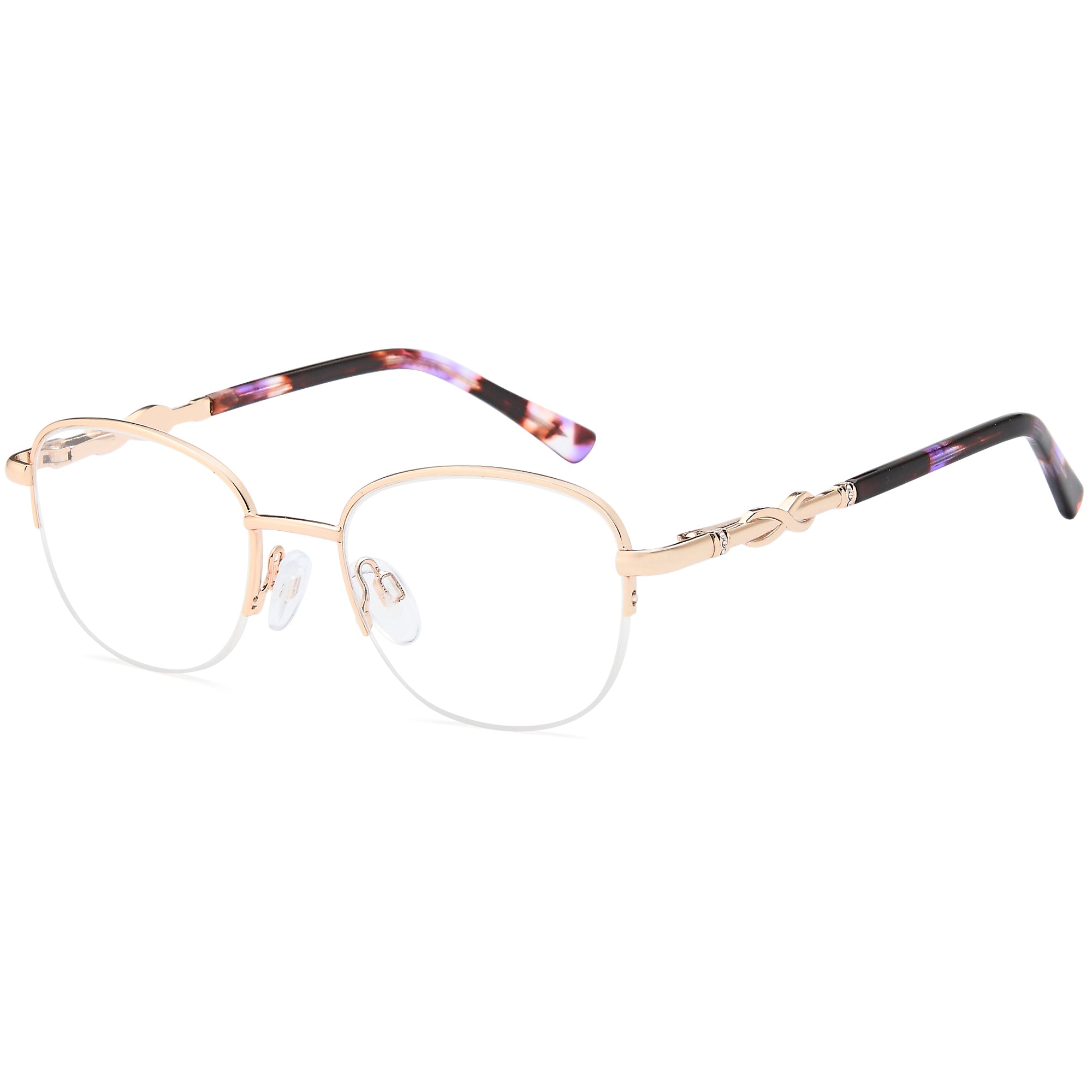 Carducci CD7177 Gold Oval Metal Glasses – Women Full Rim Eyewear