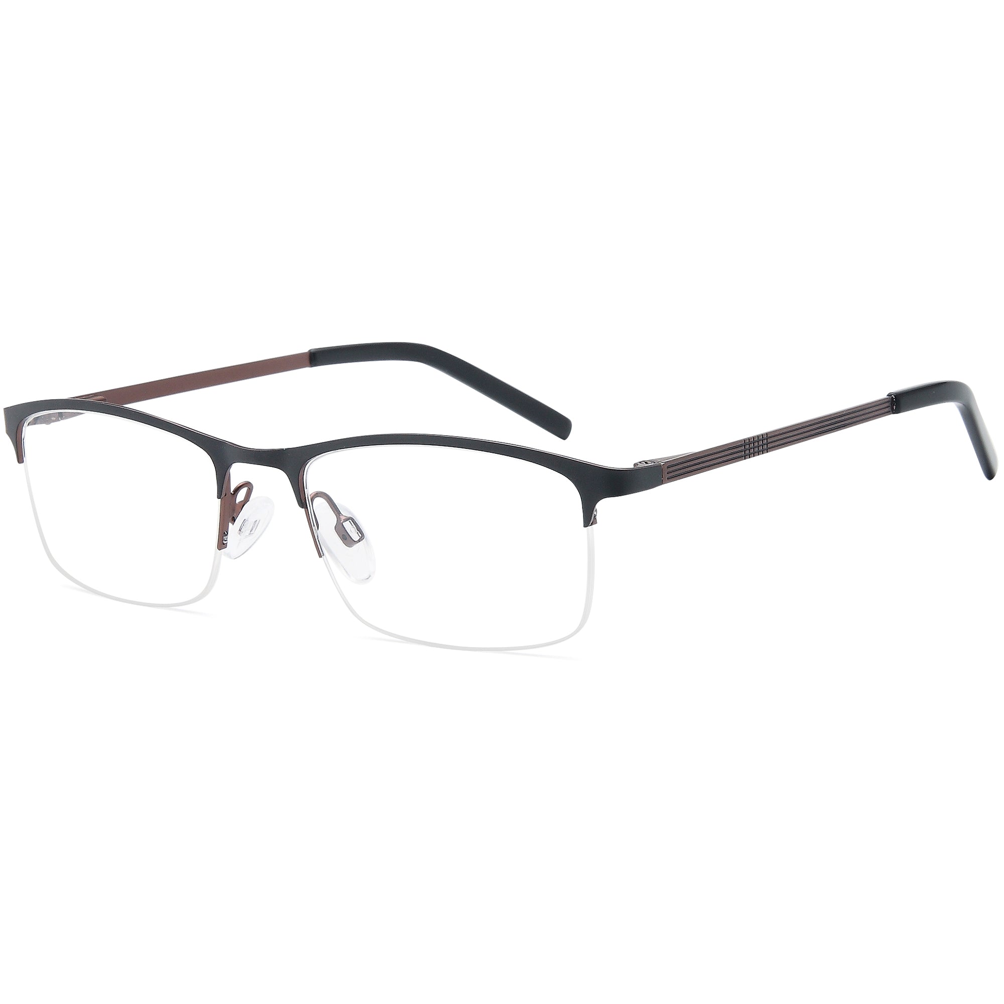 Carducci CD7178 Black Square Metal Glasses – Men Full Rim Eyewear