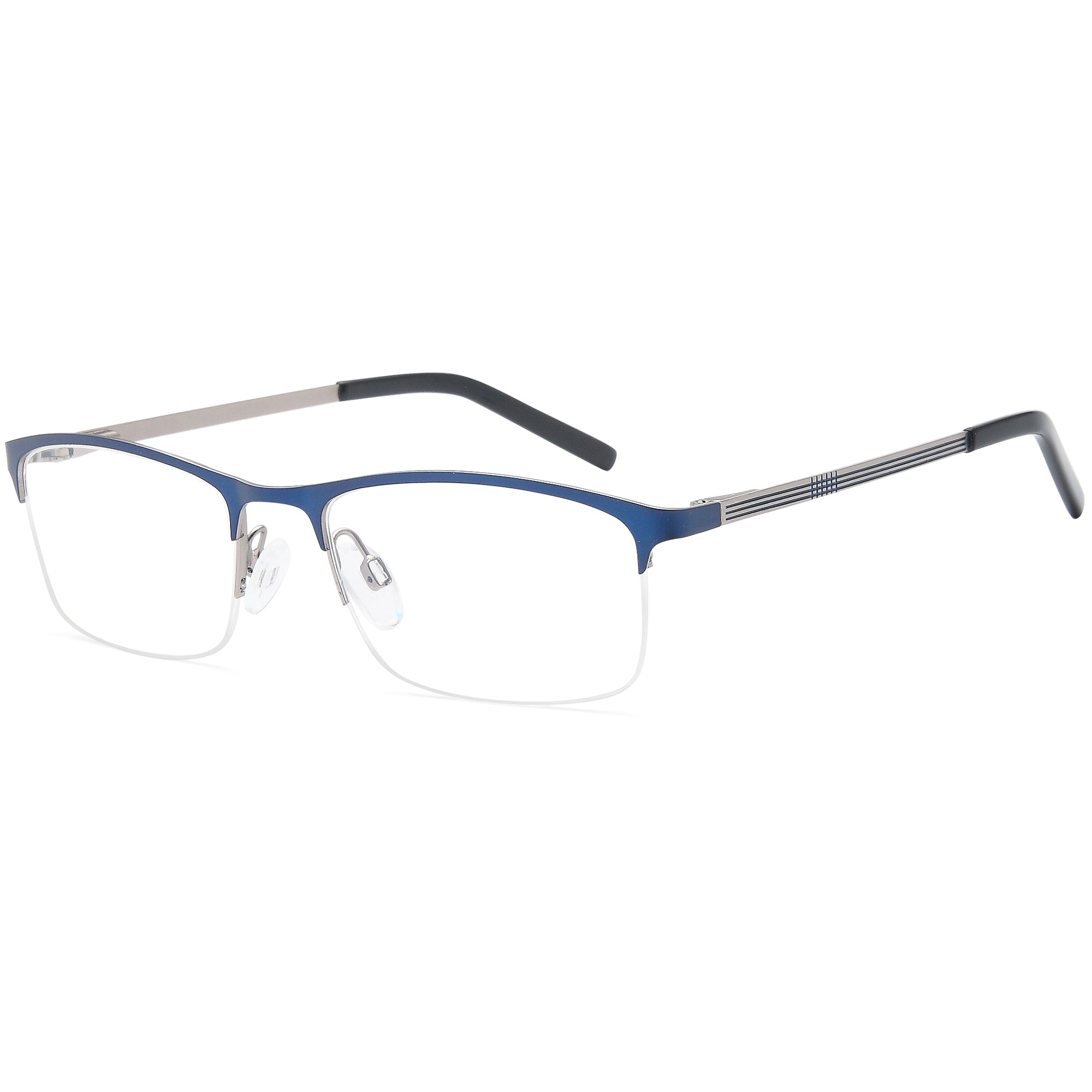 Carducci CD7178 Blue Square Metal Glasses – Men Full Rim Eyewear