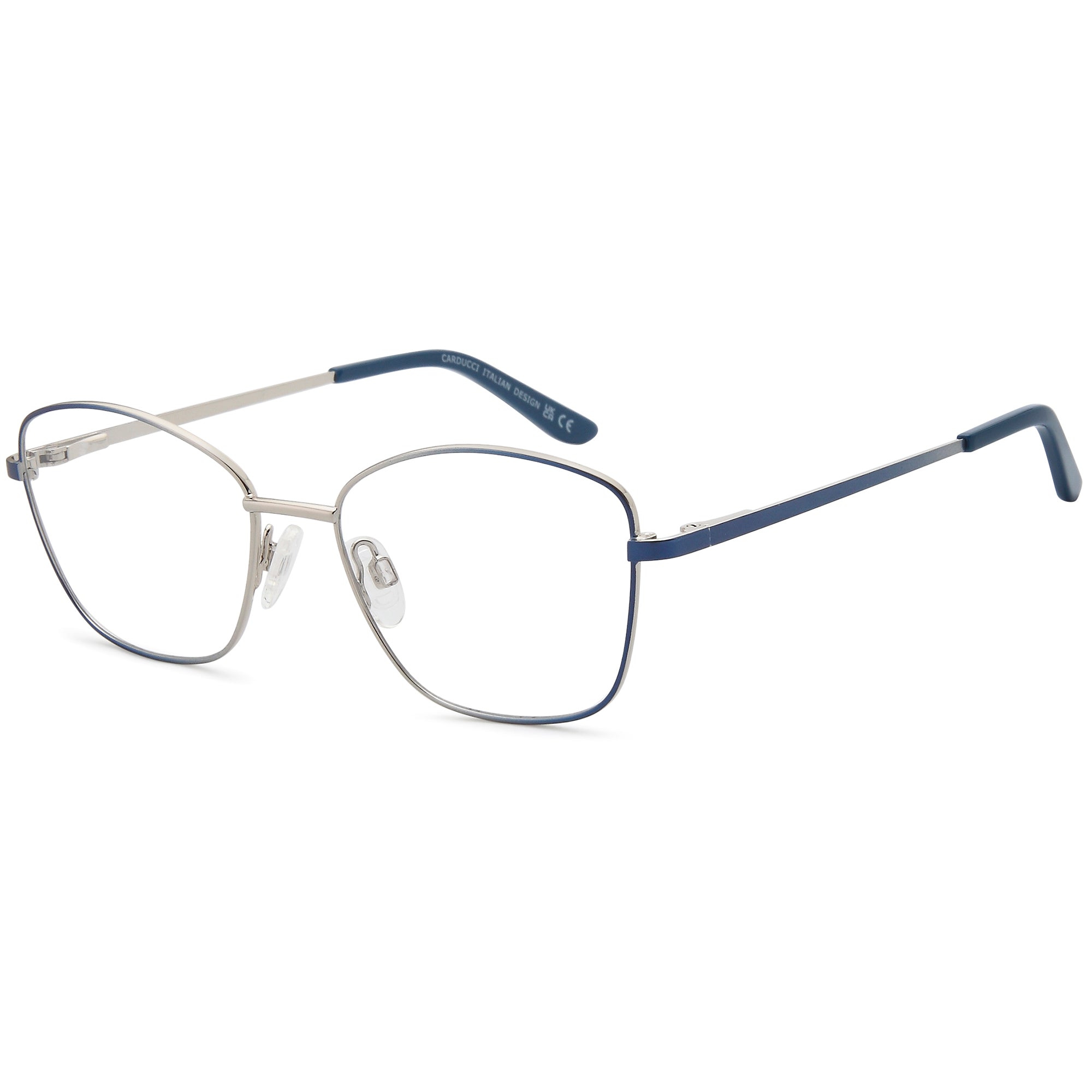 Carducci CD7179 Blue Square Metal Glasses – Women Full Rim Eyewear