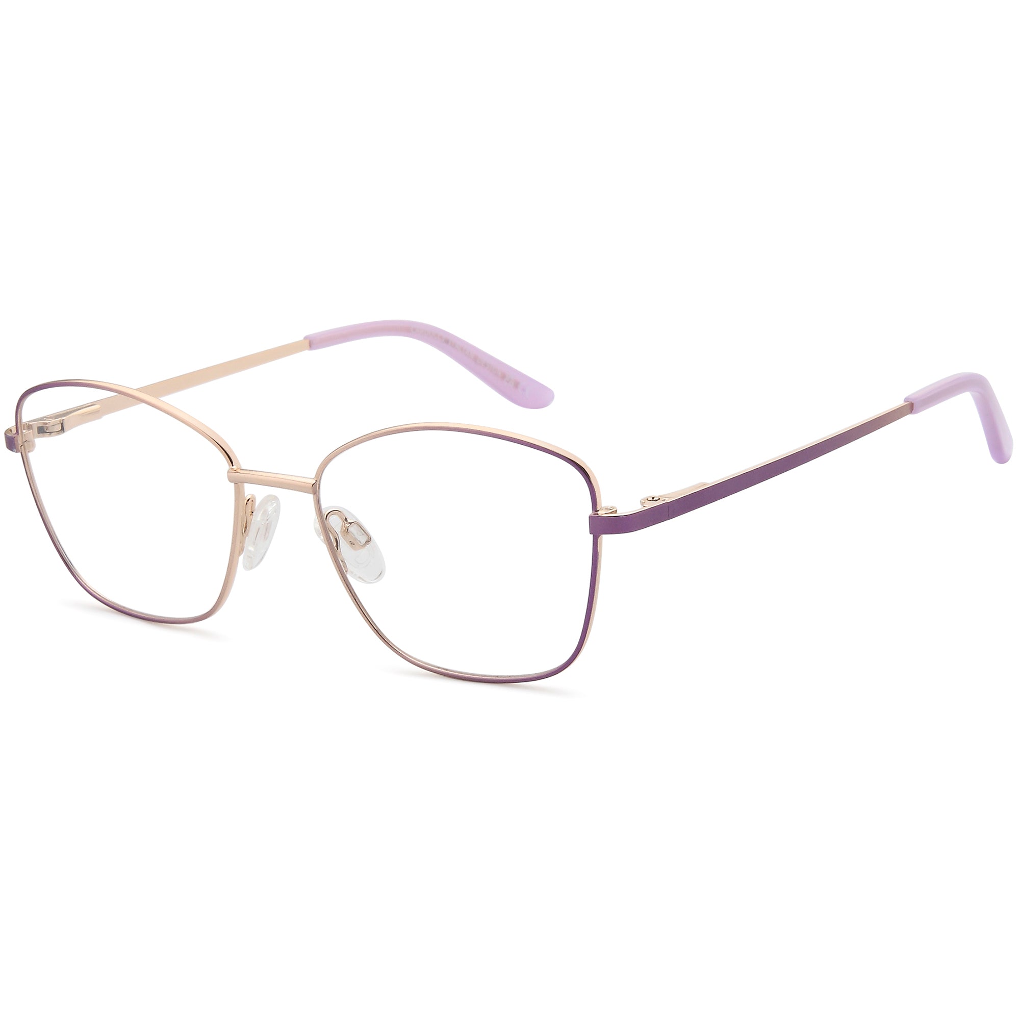 Carducci CD7179 Purple Square Metal Glasses – Women Full Rim Eyewear