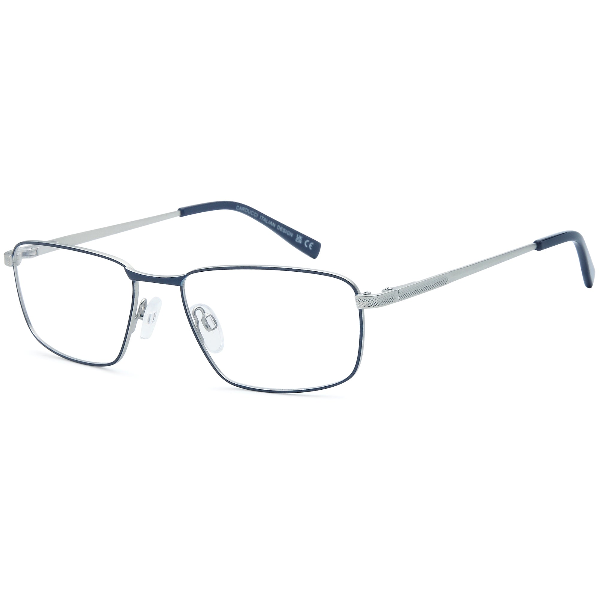Carducci CD7181 Blue Square Metal Glasses – Men Full Rim Eyewear