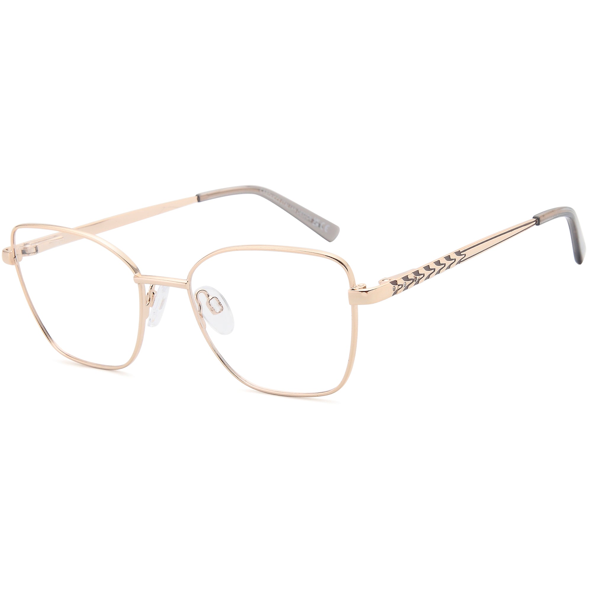 Carducci CD7182 Gold Square Metal Glasses – Women Full Rim Eyewear
