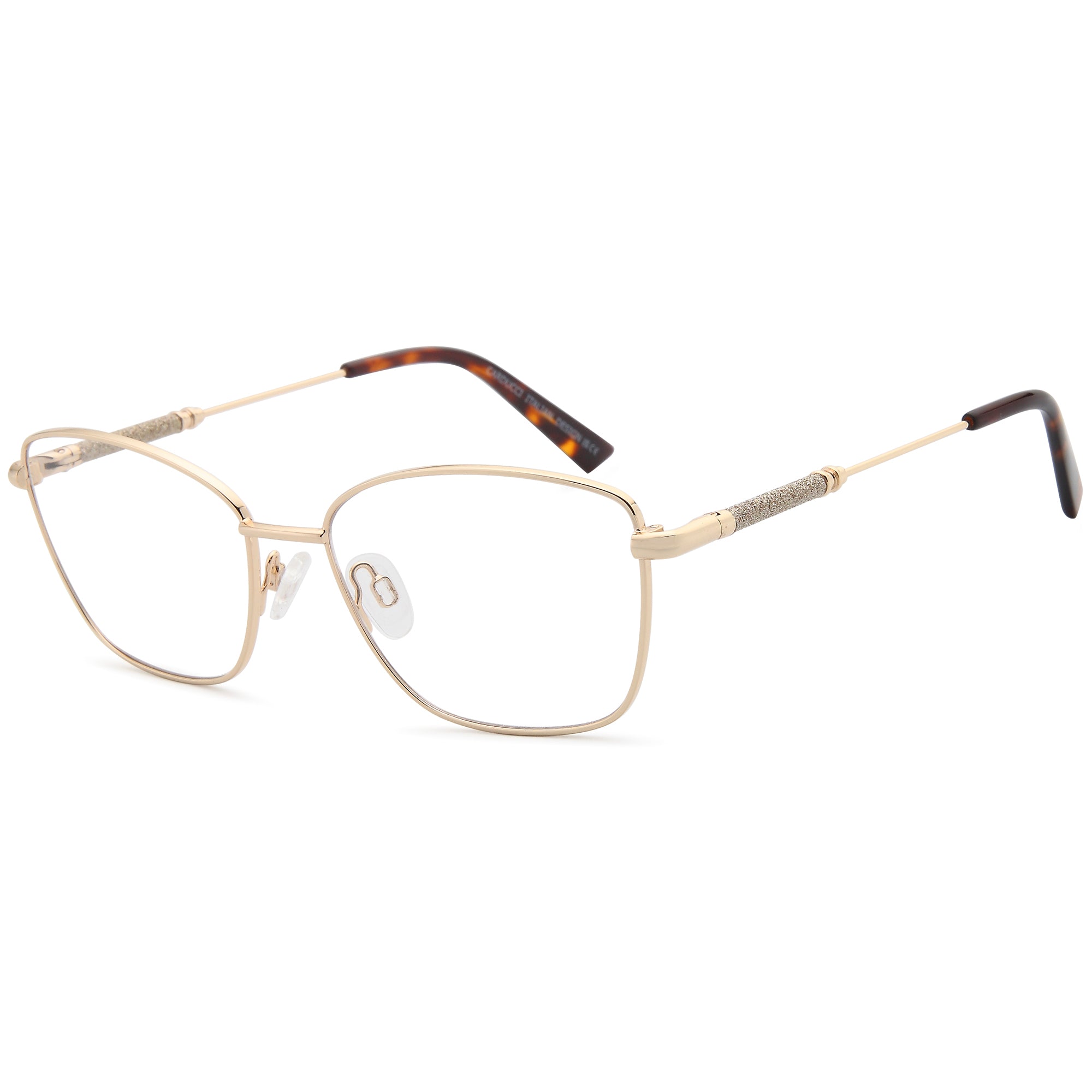 Carducci CD7183 Gold Oval Metal Glasses – Women Full Rim Eyewear