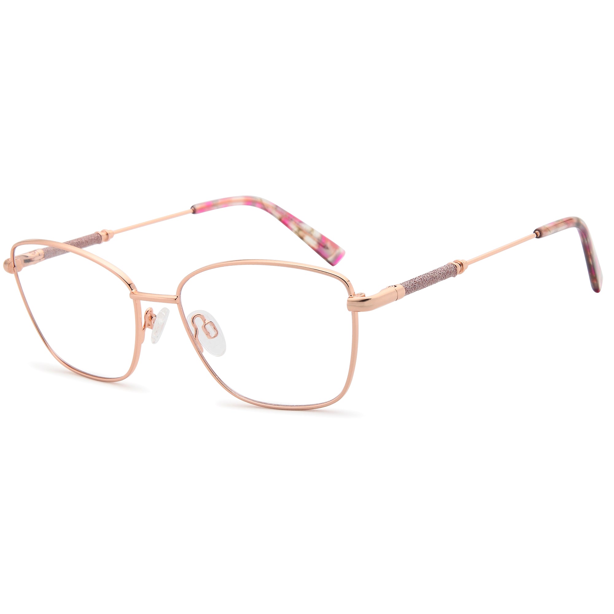 Carducci CD7183 Rose Gold Metal Glasses – Women Full Rim Eyewear