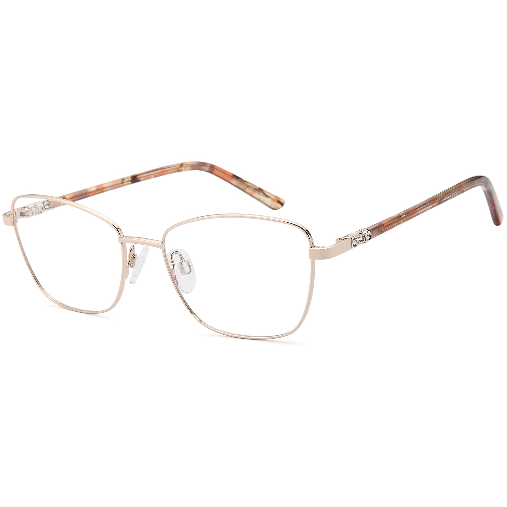 Carducci CD7187 Gold Oval Metal Glasses – Women Full Rim Eyewear