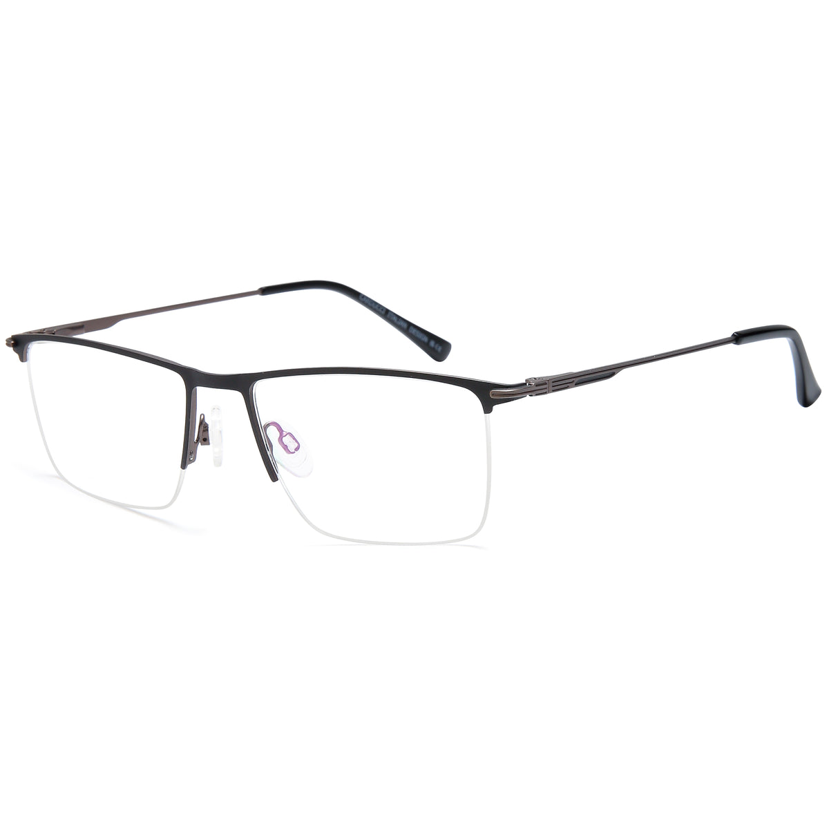CARDUCCI CD7190 Black Square Metal Glasses – Men Full Rim Eyewear