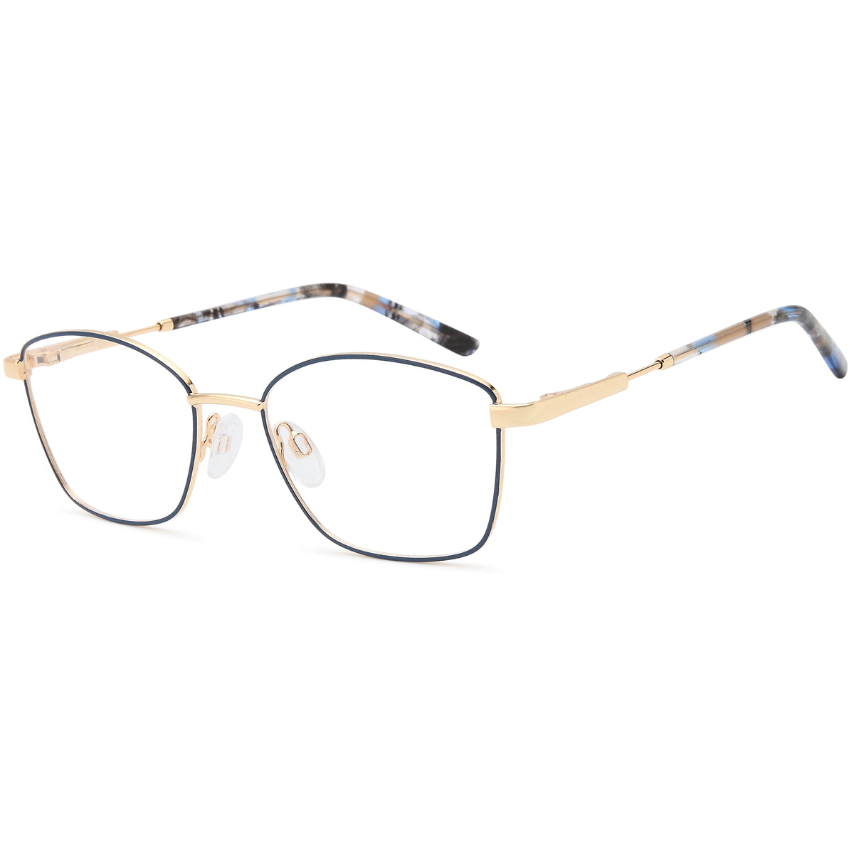 CARDUCCI CD7193 Blue Square Metal Glasses – Women Full Rim Eyewear