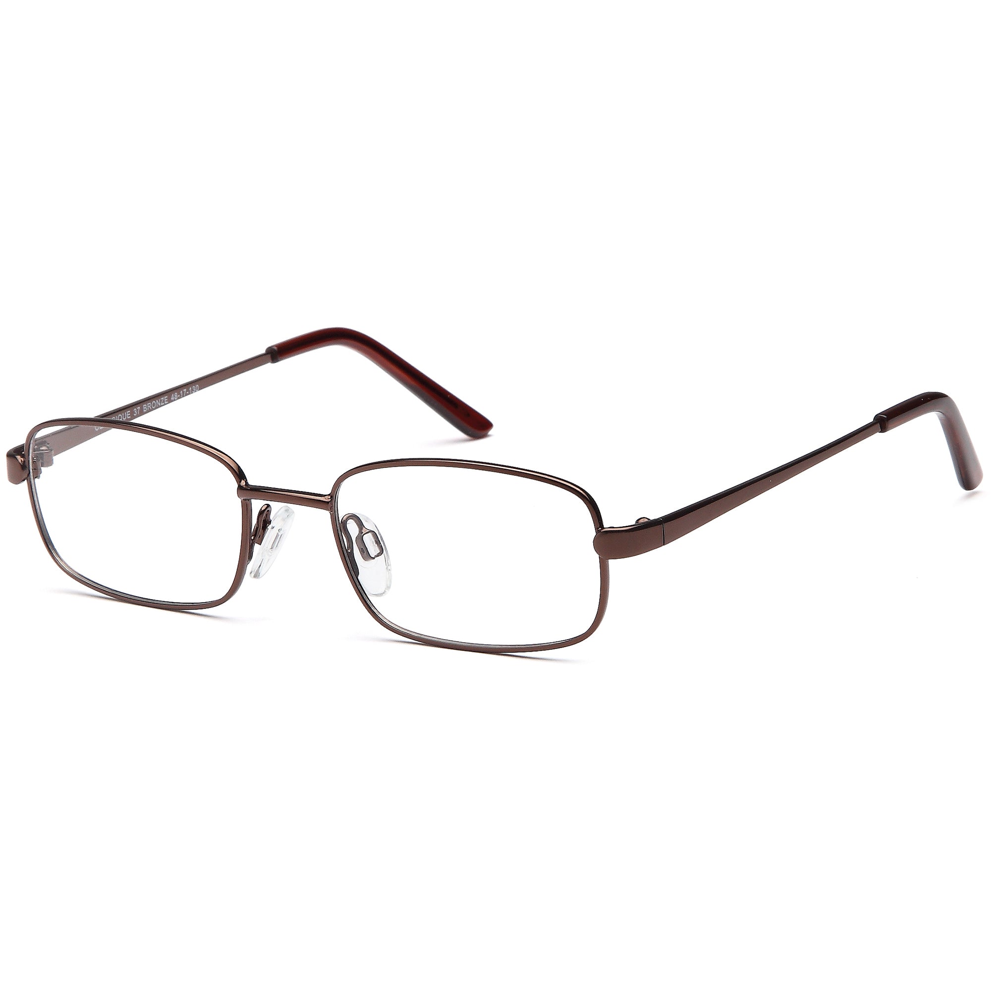 Classique CLASS37 Bronze Square Metal Glasses – Women Full Rim Eyewear