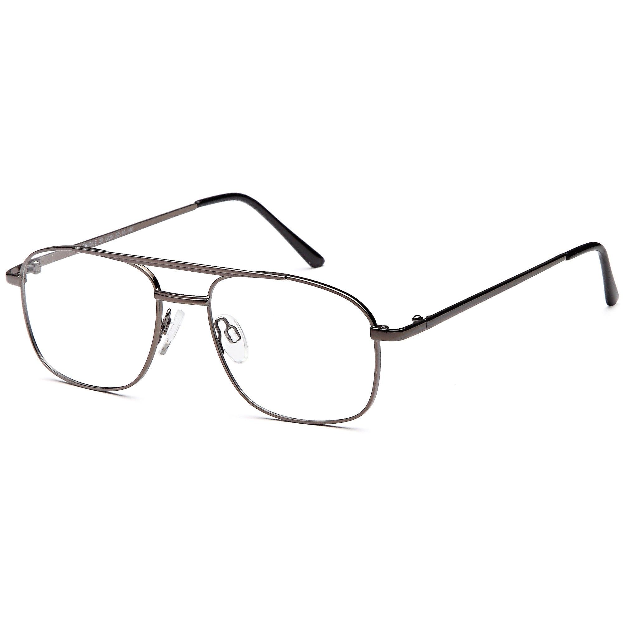 Classique CLASS38 Gun Square Metal Glasses – Men Full Rim Eyewear