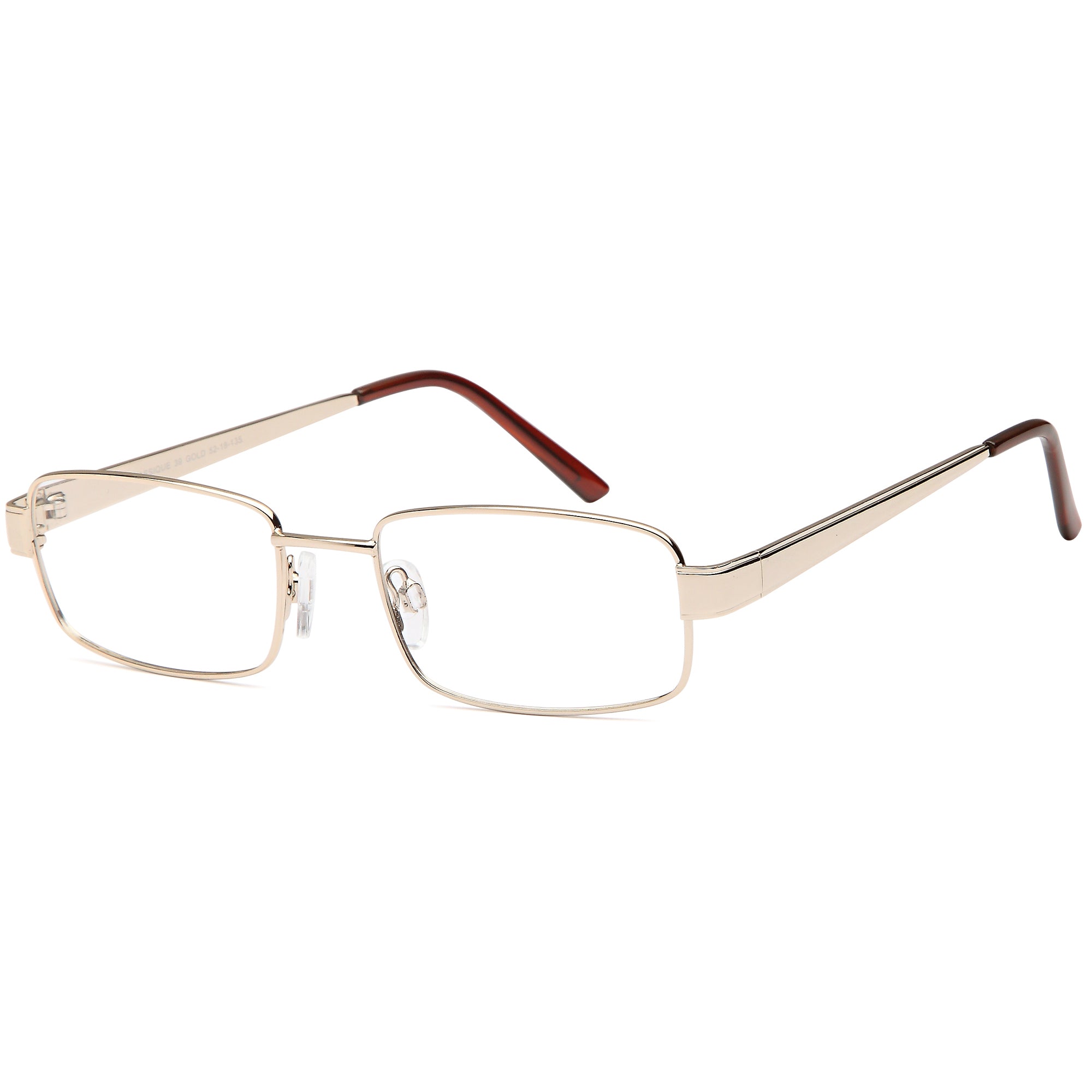 Classique CLASS39 Gold Square Metal Glasses – Men Full Rim Eyewear