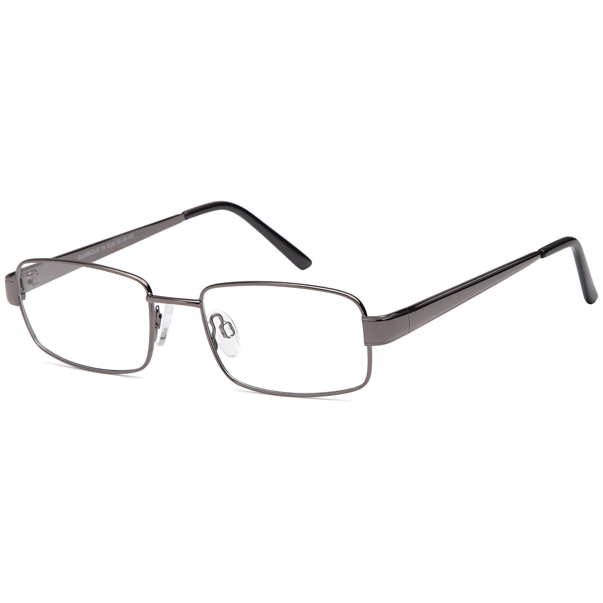 Classique CLASS39 Gun Square Metal Glasses – Men Full Rim Eyewear