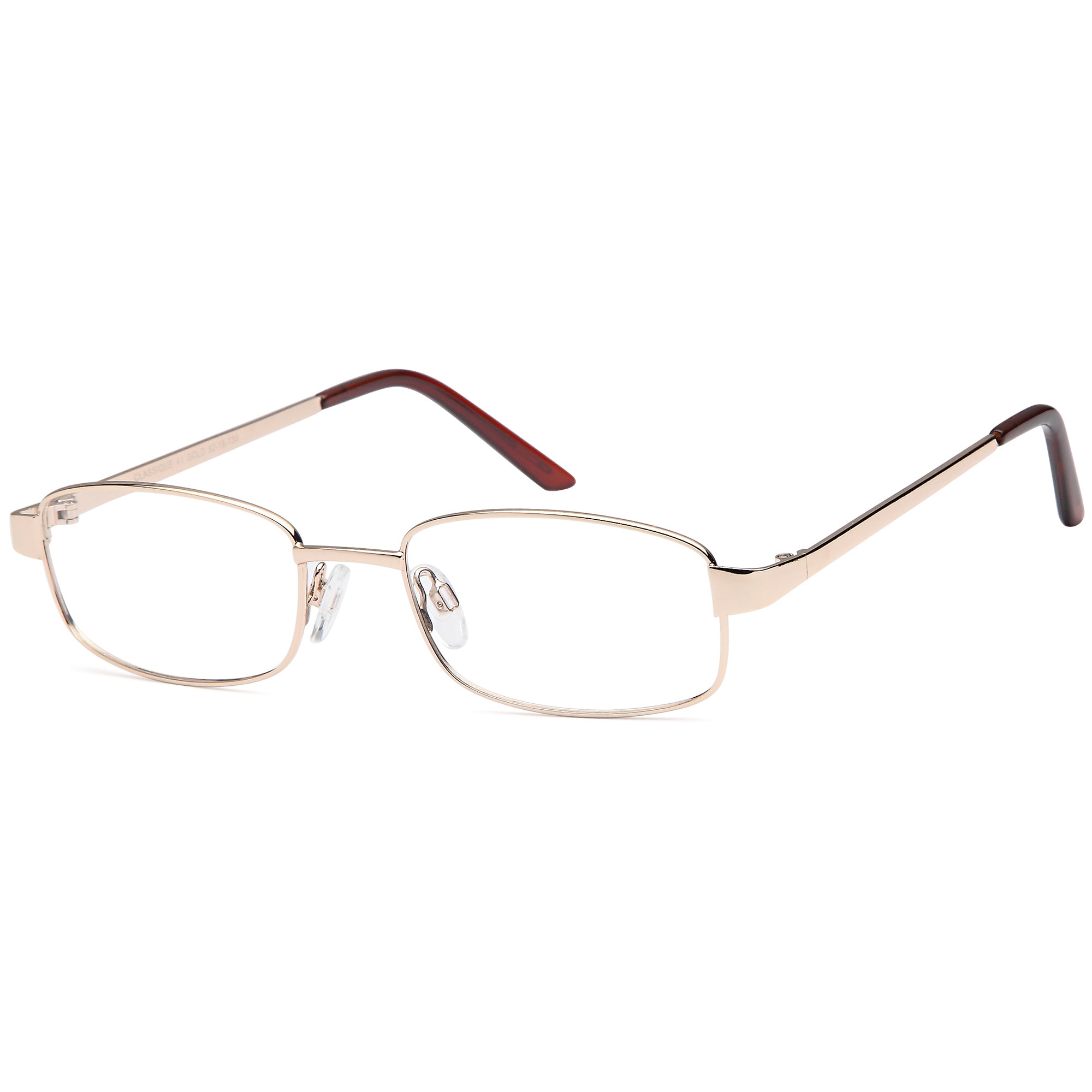 Classique CLASS41 Gold Square Metal Glasses – Women Full Rim Eyewear