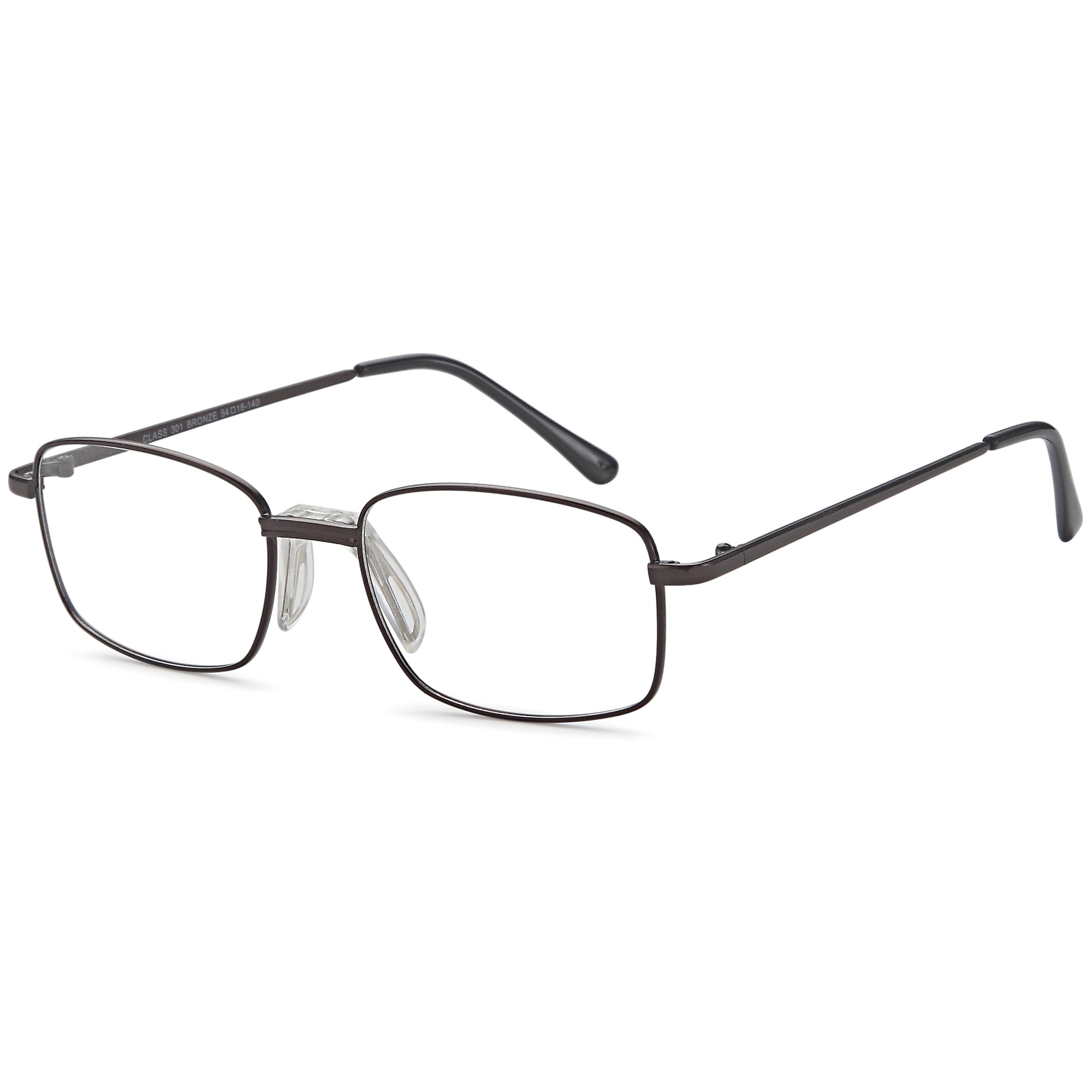 Classique CLASS301 Bronze Square Metal Glasses – Men Full Rim Eyewear