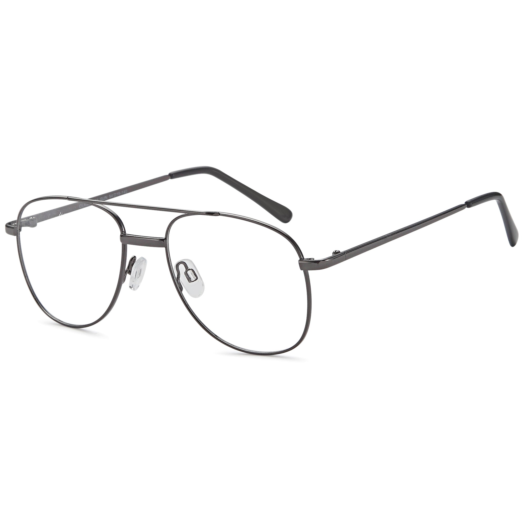Classique CLASS302 Gun Square Metal Glasses – Men Full Rim Eyewear