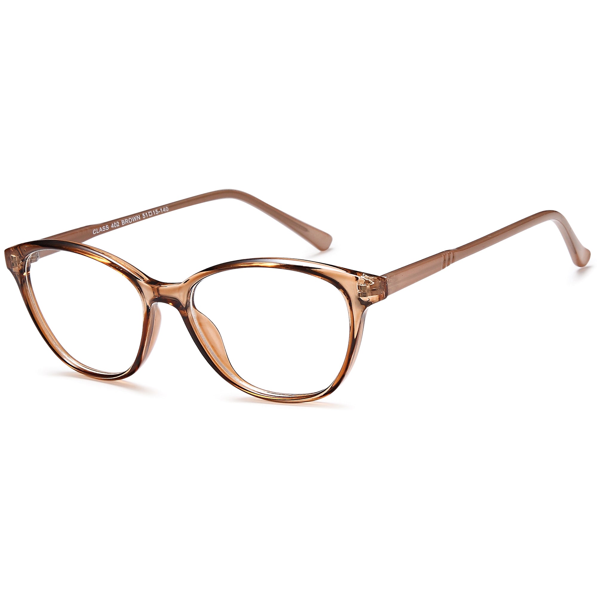 Classique CLASS402 Brown Square Plastic Glasses – Women Full Rim Eyewear