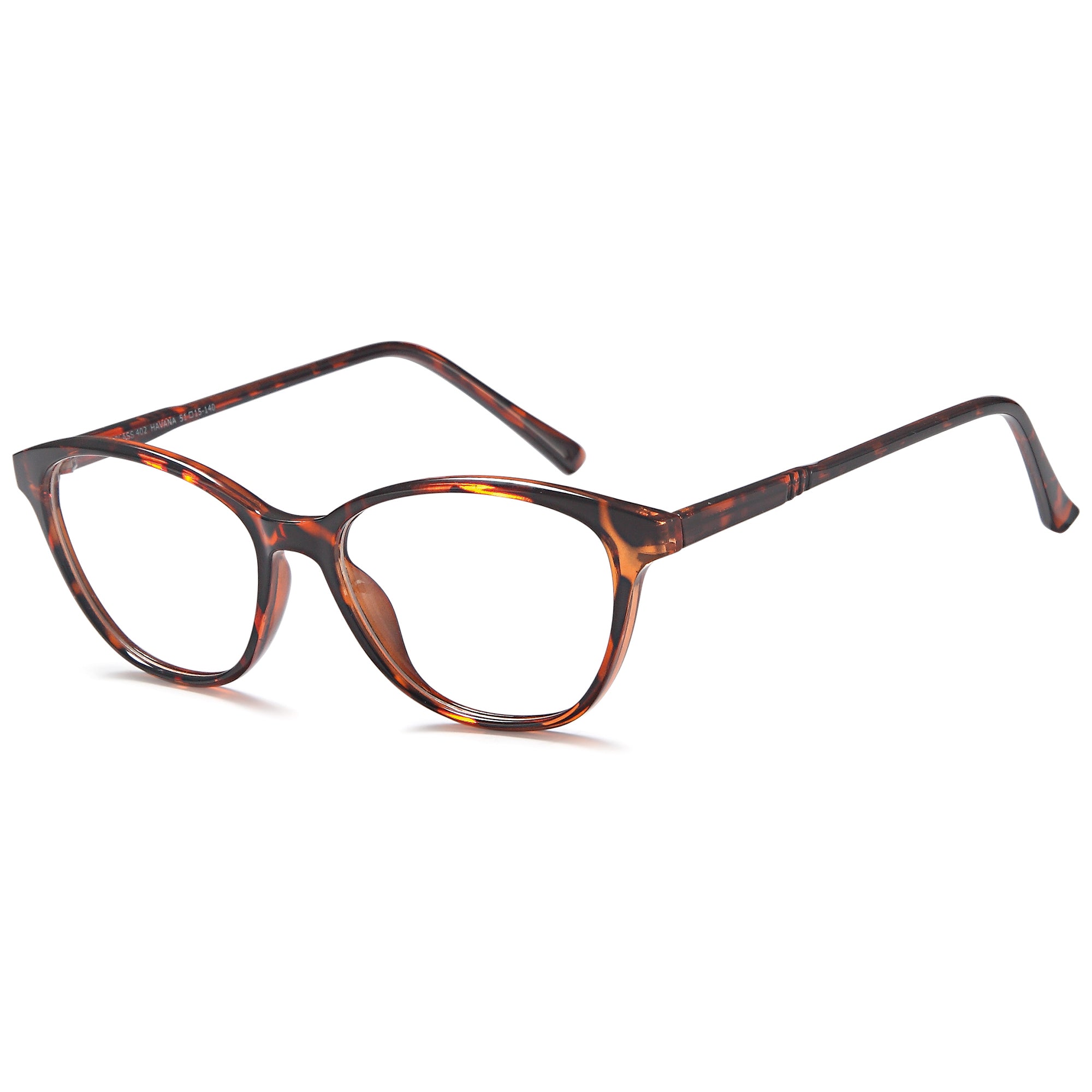 Classique CLASS402 Havana Square Plastic Glasses – Women Full Rim Eyewear