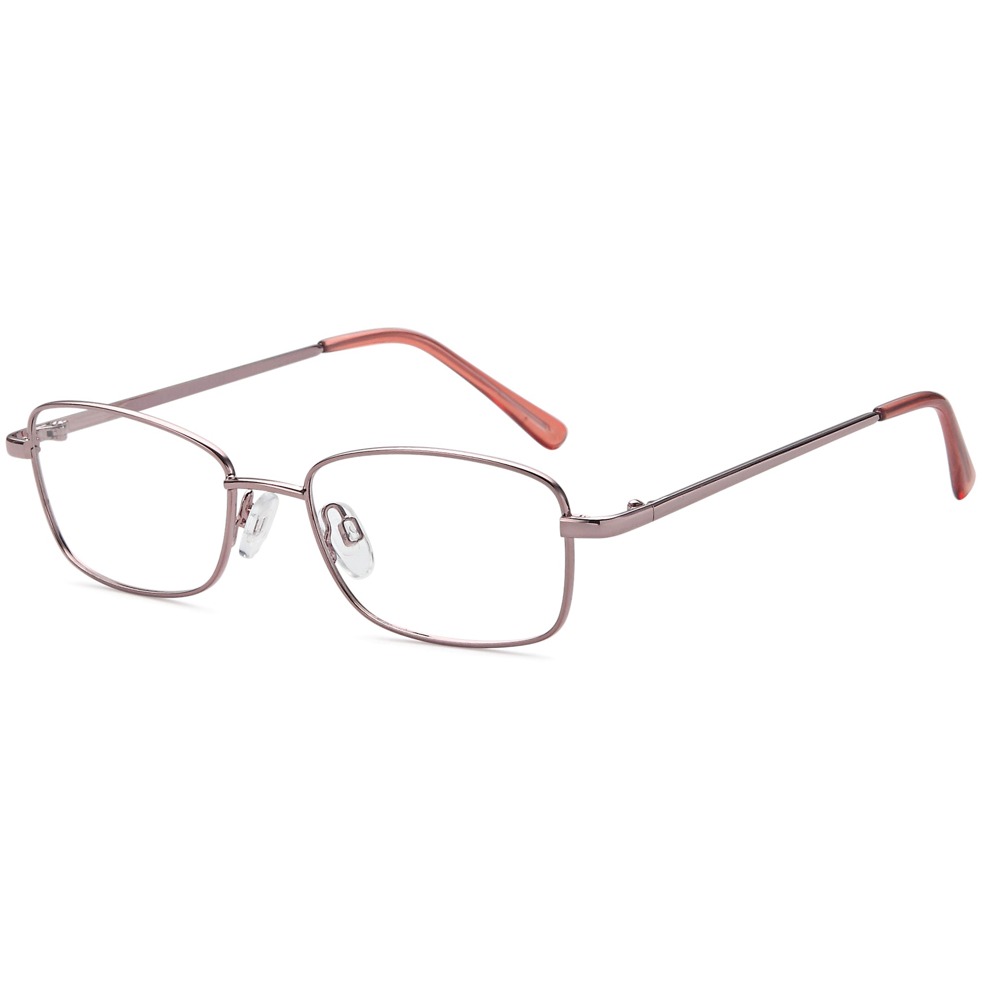 Classique CLASS406 Pink Square Metal Glasses – Women Full Rim Eyewear