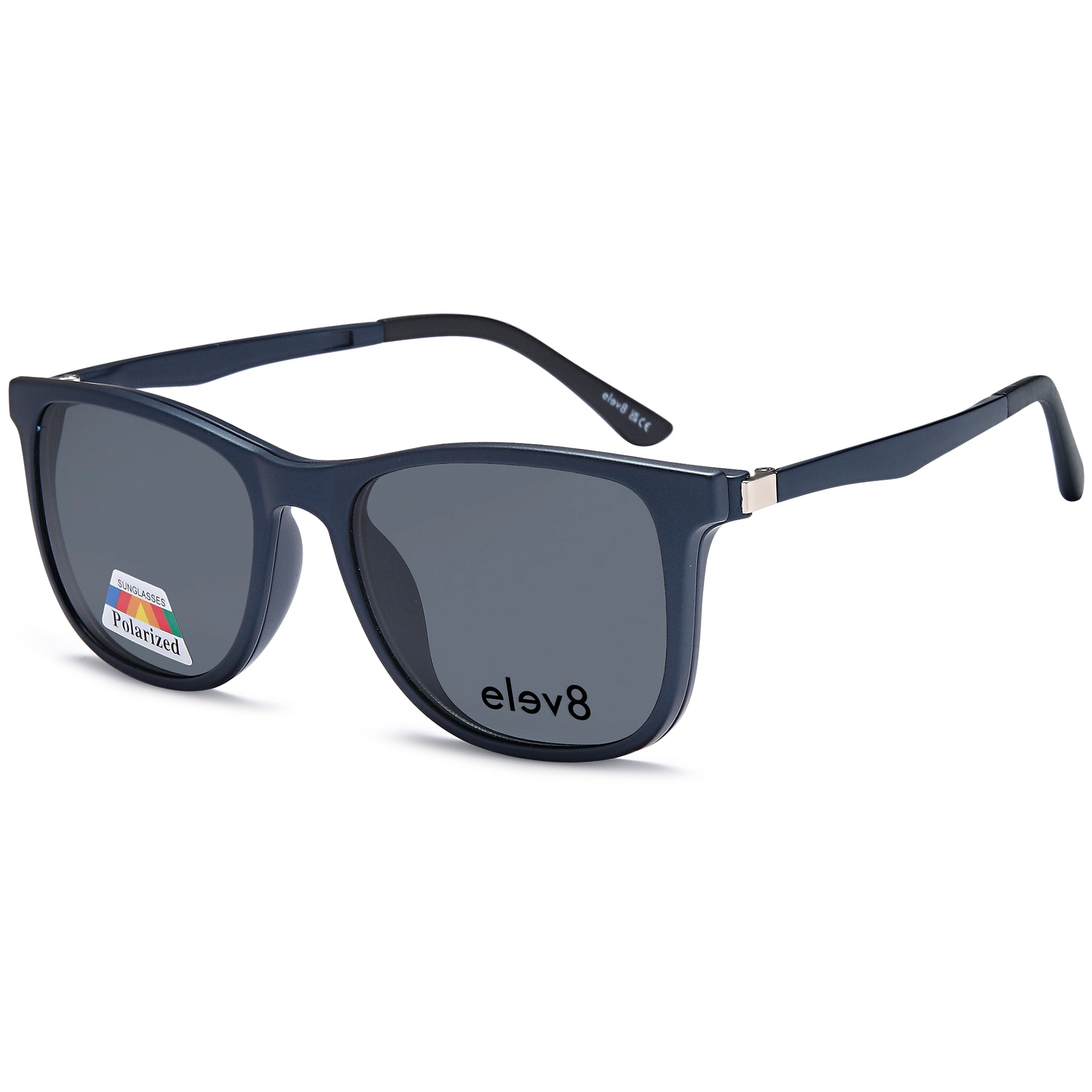 Elev8 CLIP905 Blue Oval Plastic Glasses – Unisex Full Rim Eyewear