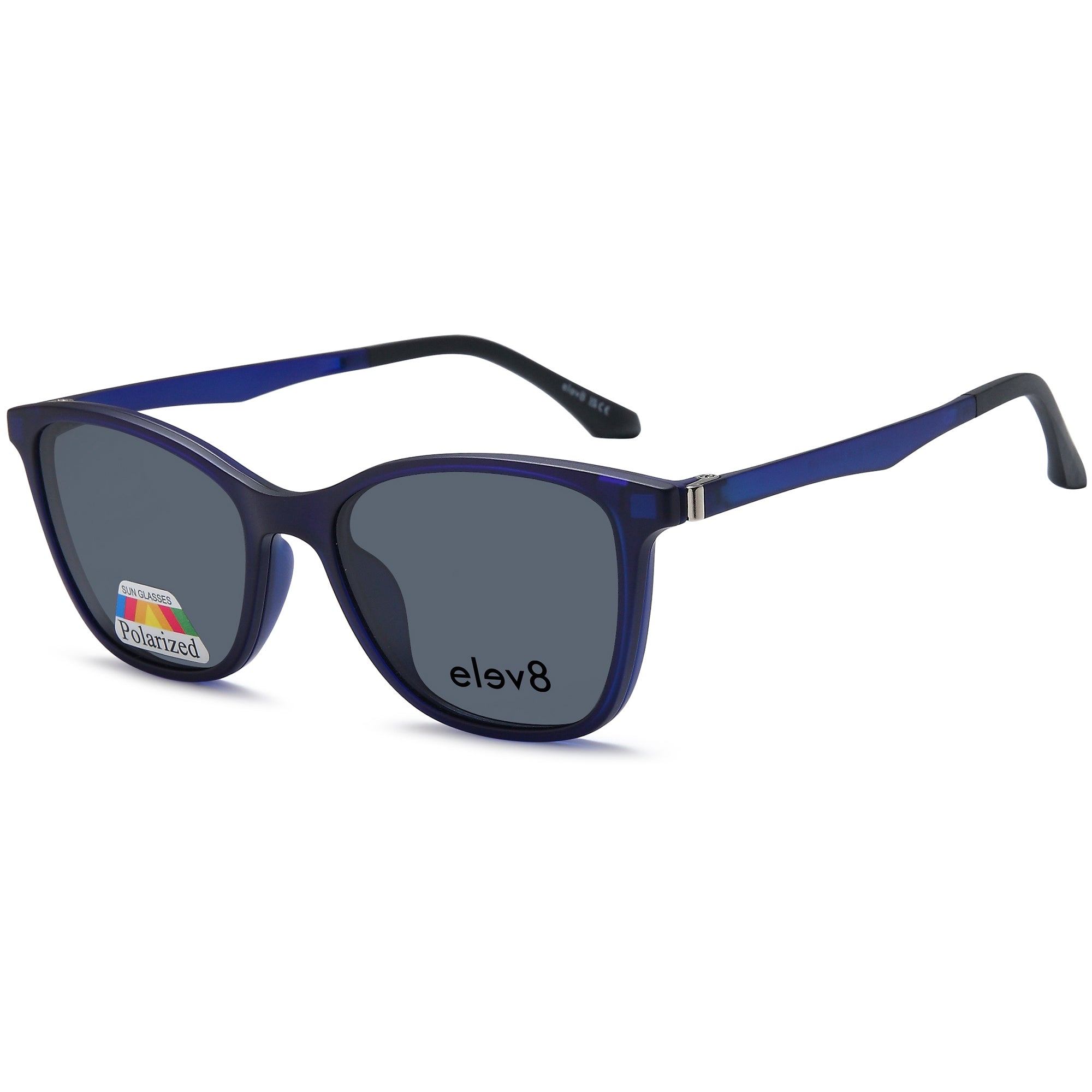 Elev8 CLIP908 Blue Square Plastic Glasses – Women Full Rim Eyewear