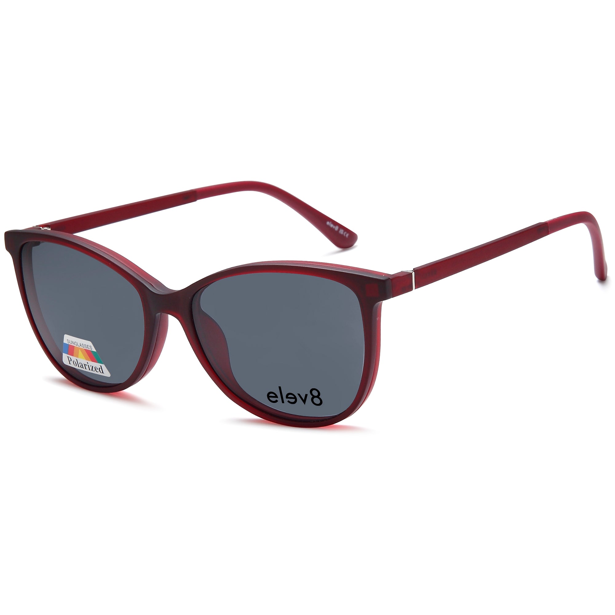 Elev8 CLIP912 Wine Round Frame Glasses – Women Full Rim Eyewear