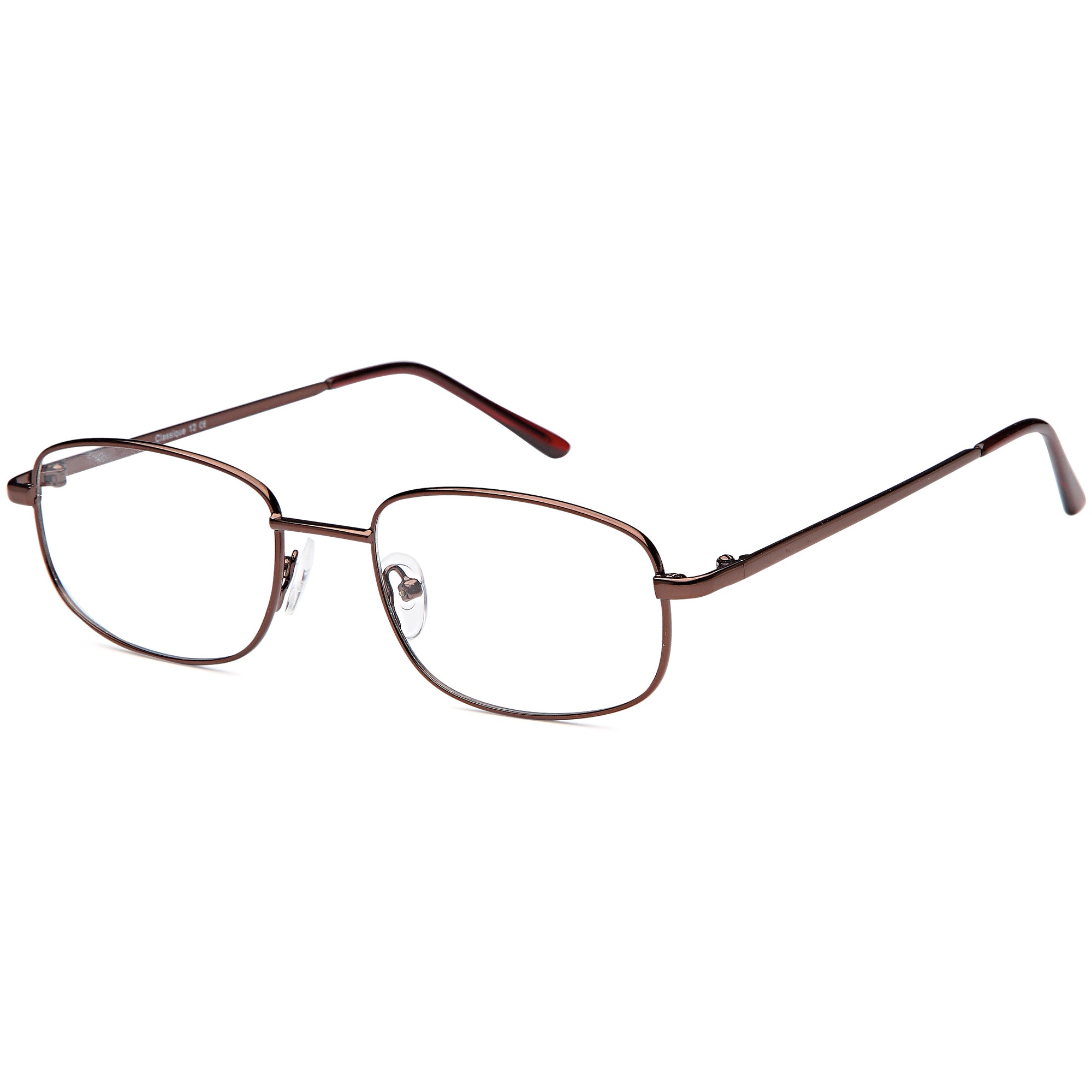 Classique CLASS12 Bronze Square Metal Glasses – Women Full Rim Eyewear