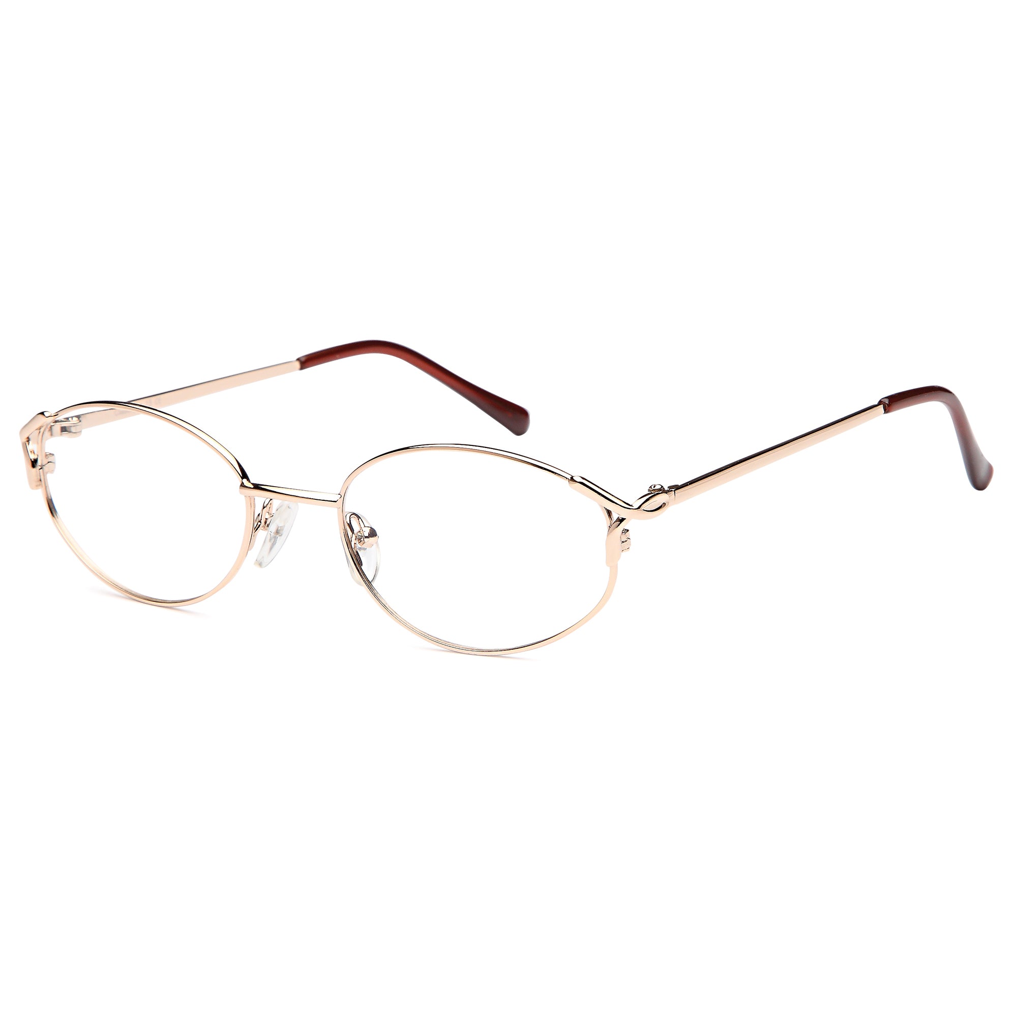 Classique CLASS15 Gold Square Metal Glasses – Women Full Rim Eyewear
