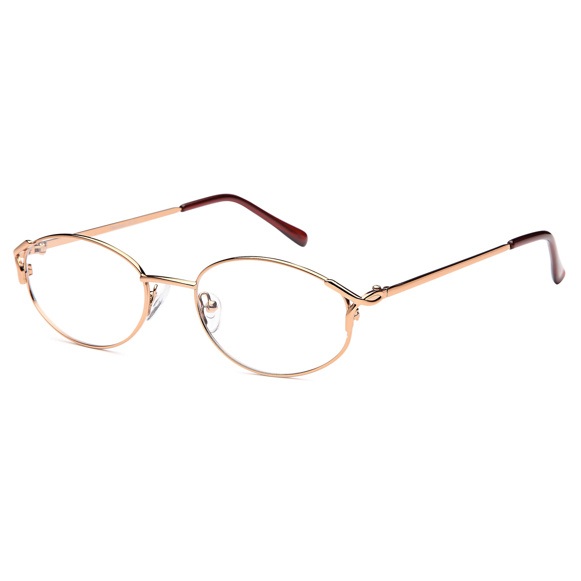 Classique CLASS15 Light Brown Metal Glasses – Women Full Rim Eyewear