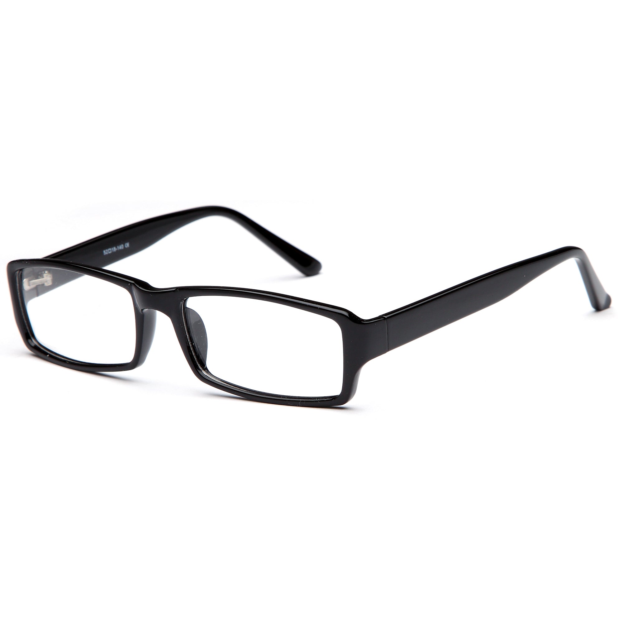Classique CLASS35 Black Square Plastic Glasses – Unisex Full Rim Eyewear