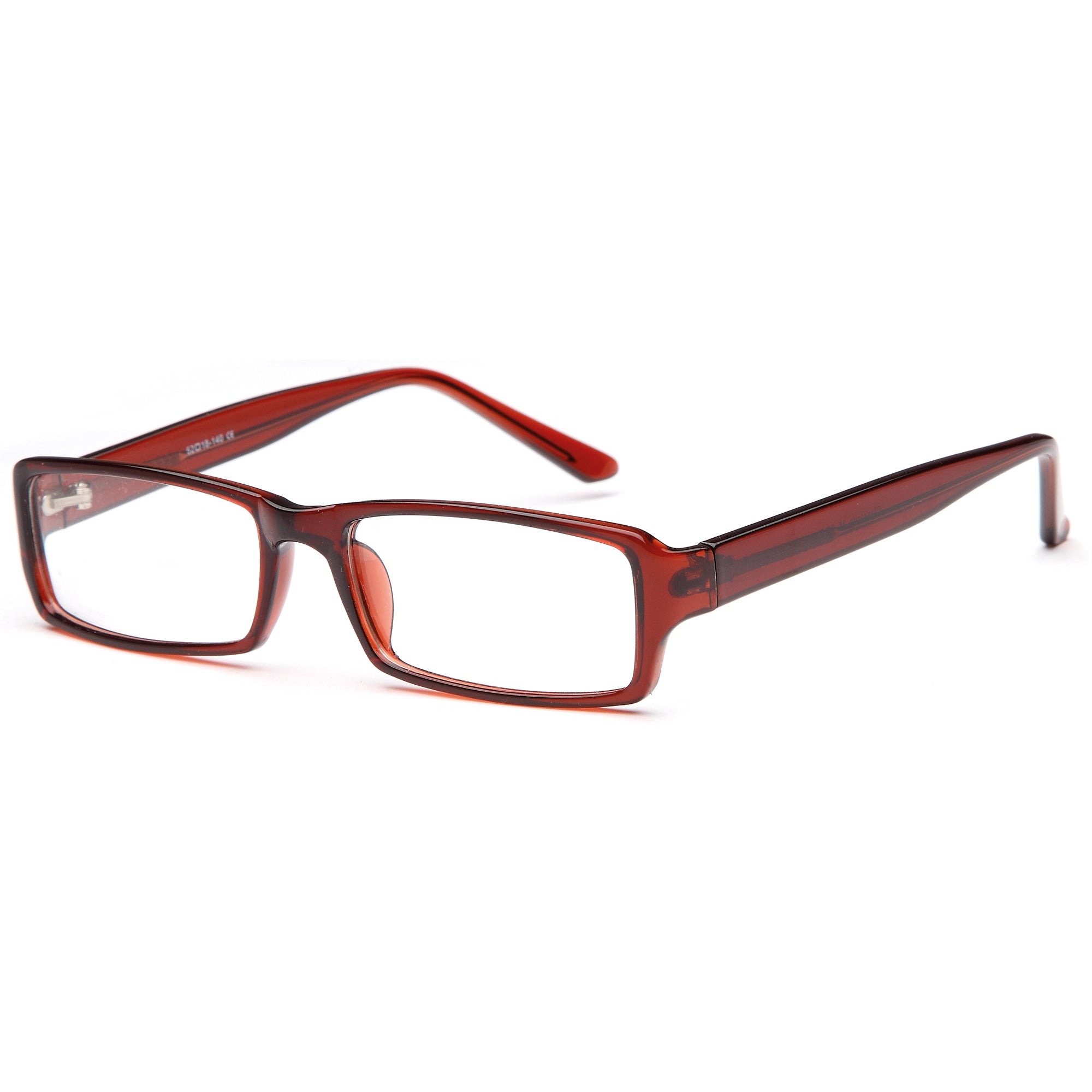 Classique CLASS35 Brown Square Plastic Glasses – Unisex Full Rim Eyewear
