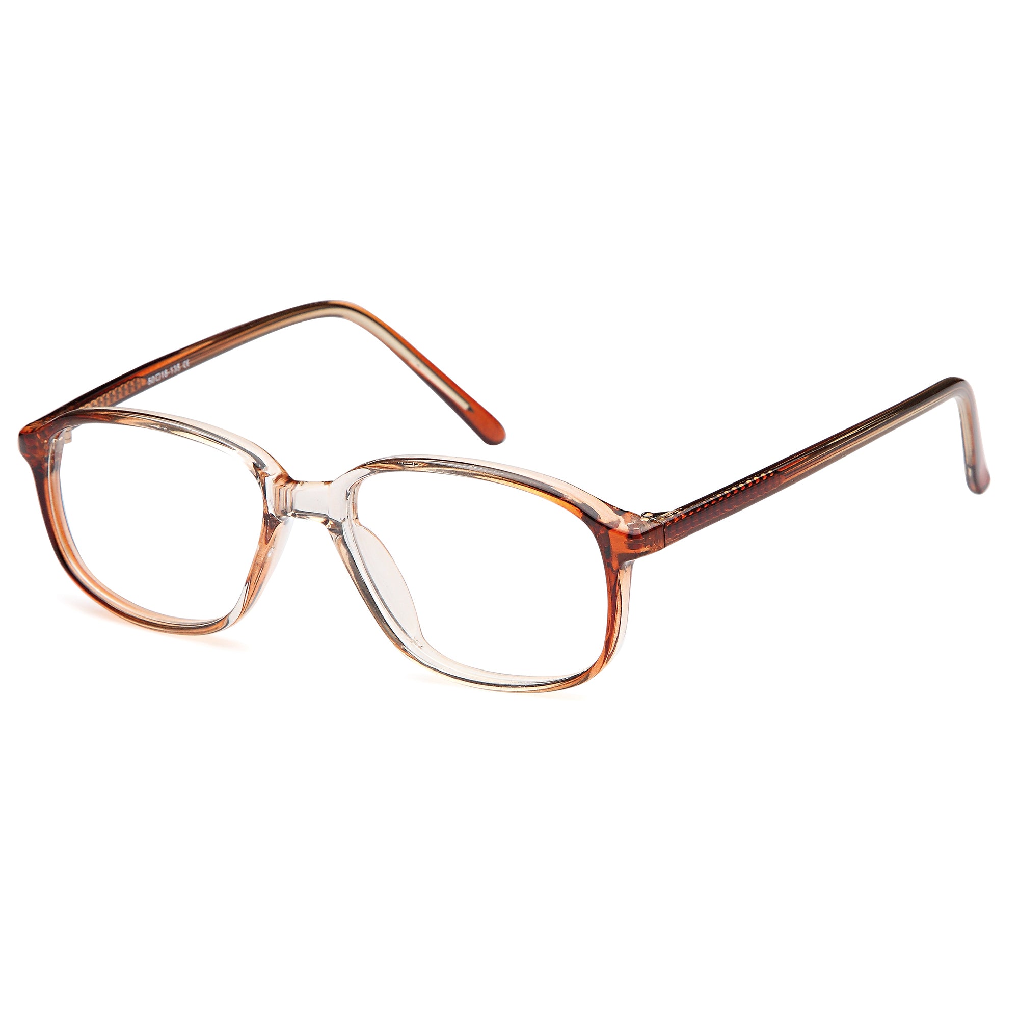 Classique CLASS4 Brown Square Plastic Glasses – Men Full Rim Eyewear