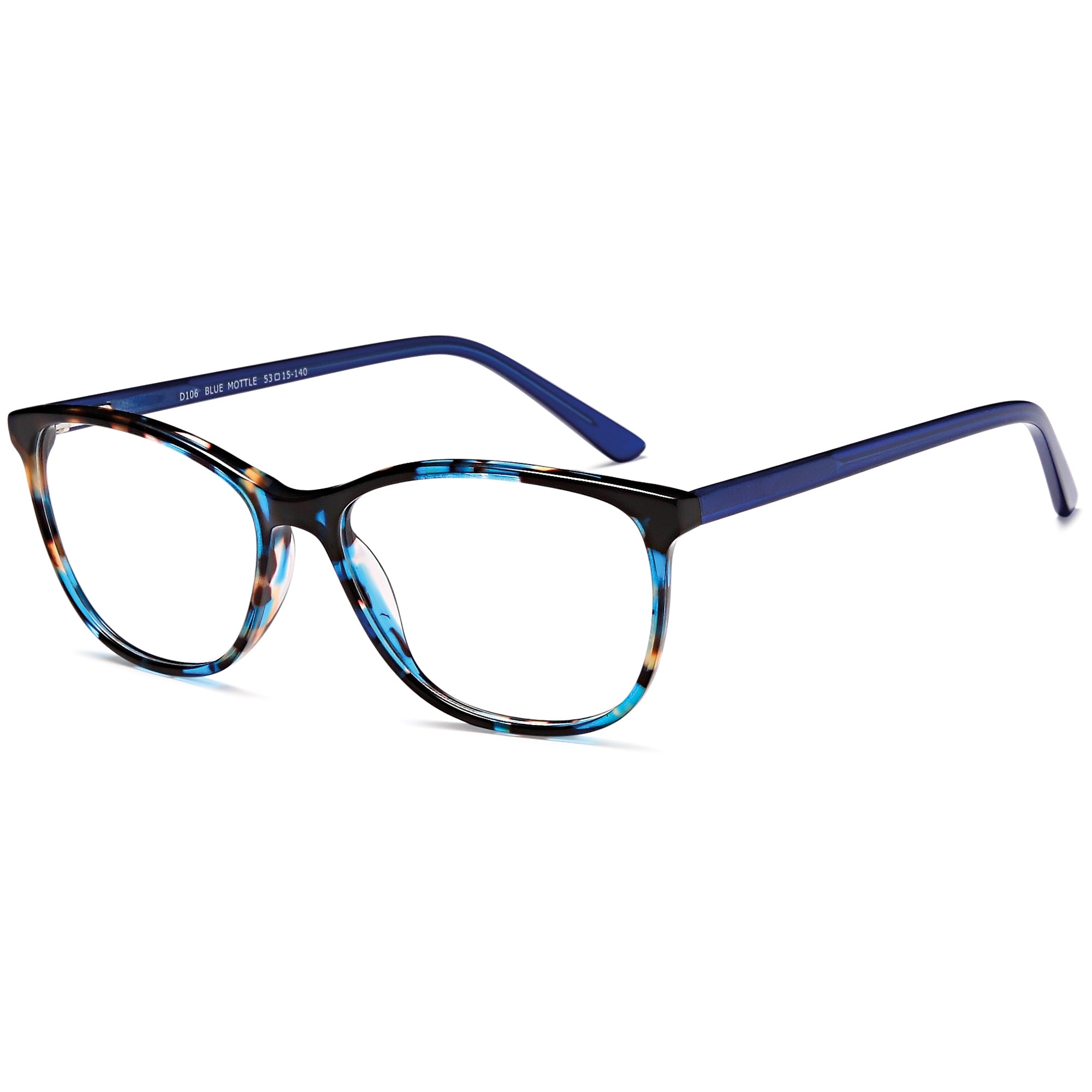 Brooklyn D106 Blue Mottle Plastic Glasses – Women Full Rim Eyewear