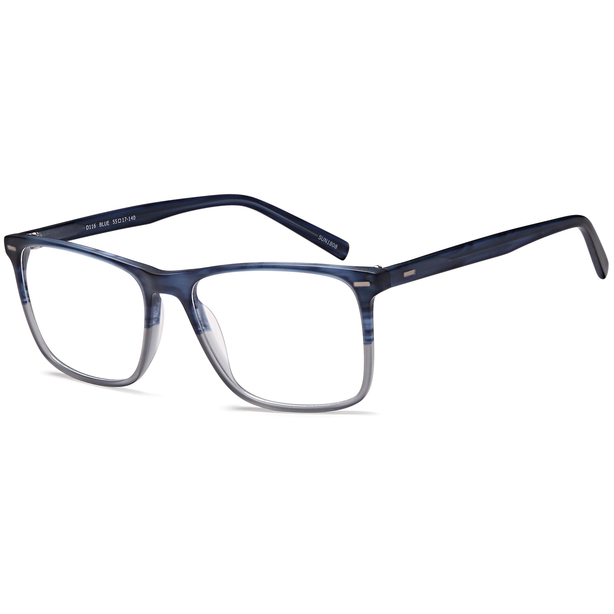 Brooklyn D116 Blue Square Plastic Glasses – Men Full Rim Eyewear