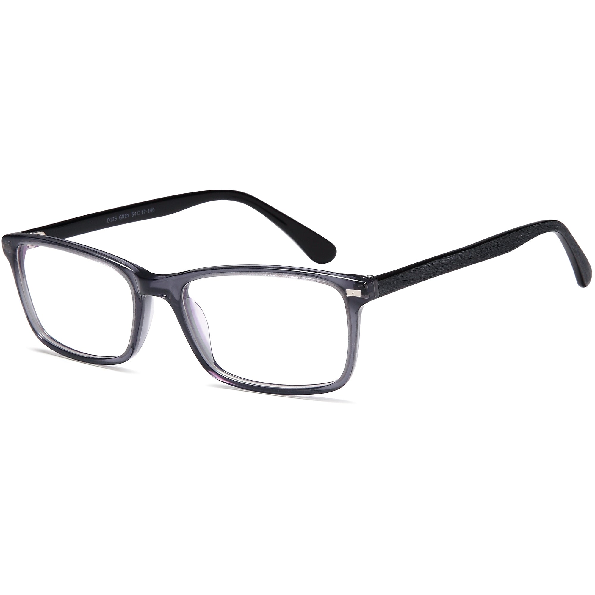 Brooklyn D125 Grey Square Plastic Glasses – Men Full Rim Eyewear