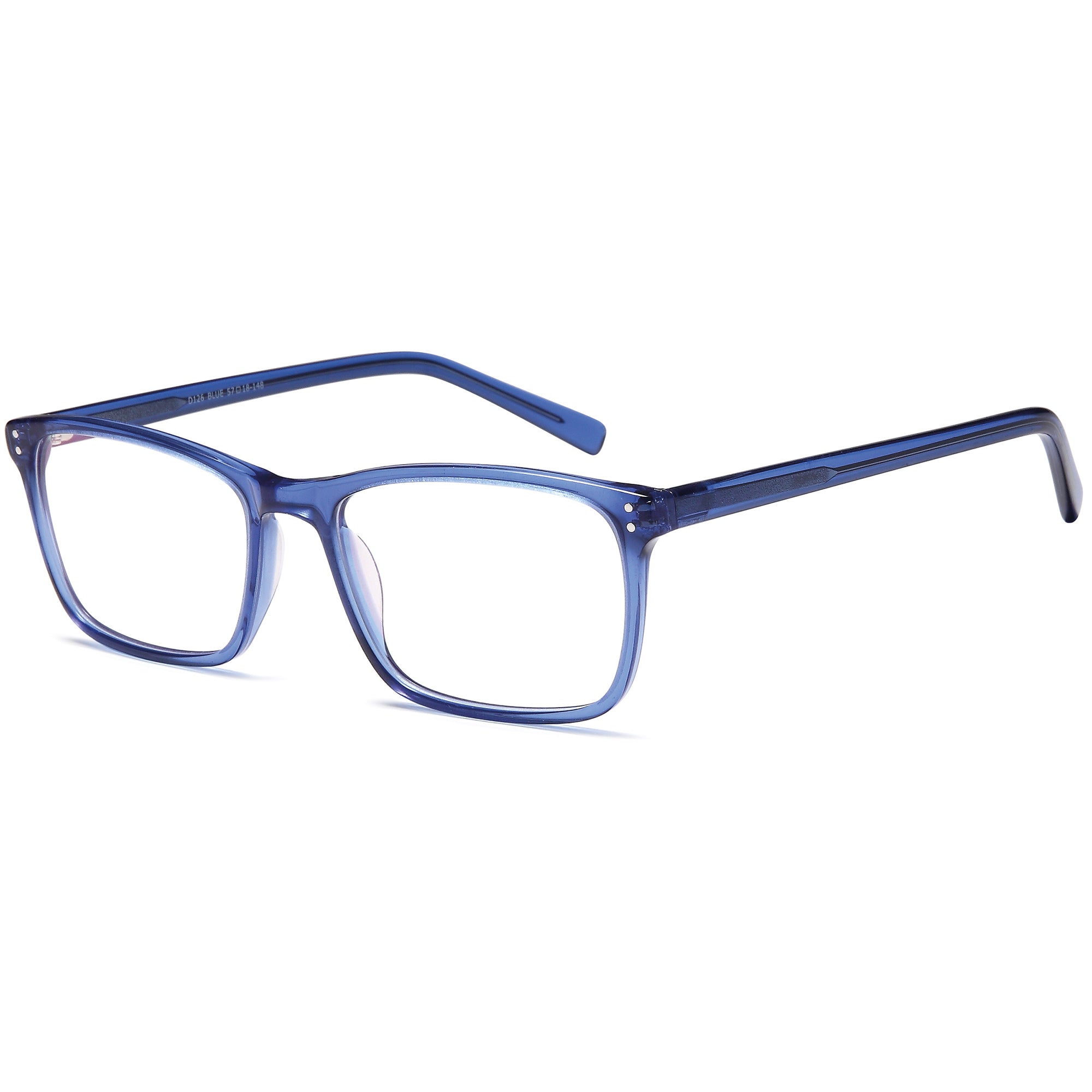 Brooklyn D126 Blue Square Plastic Glasses – Men Full Rim Eyewear