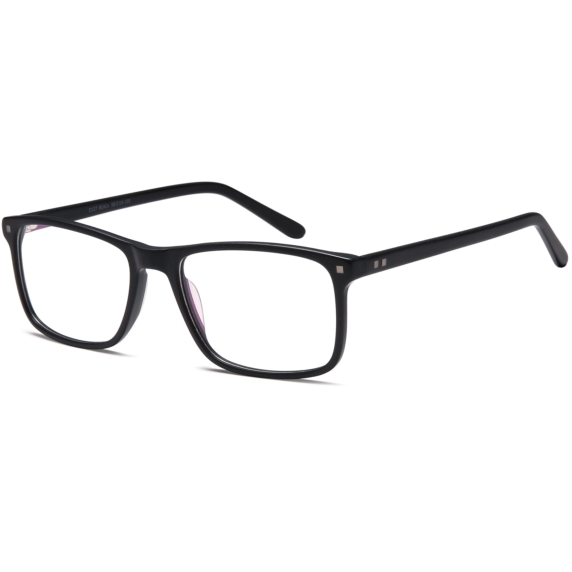 Brooklyn D127 Black Square Plastic Glasses – Men Full Rim Eyewear