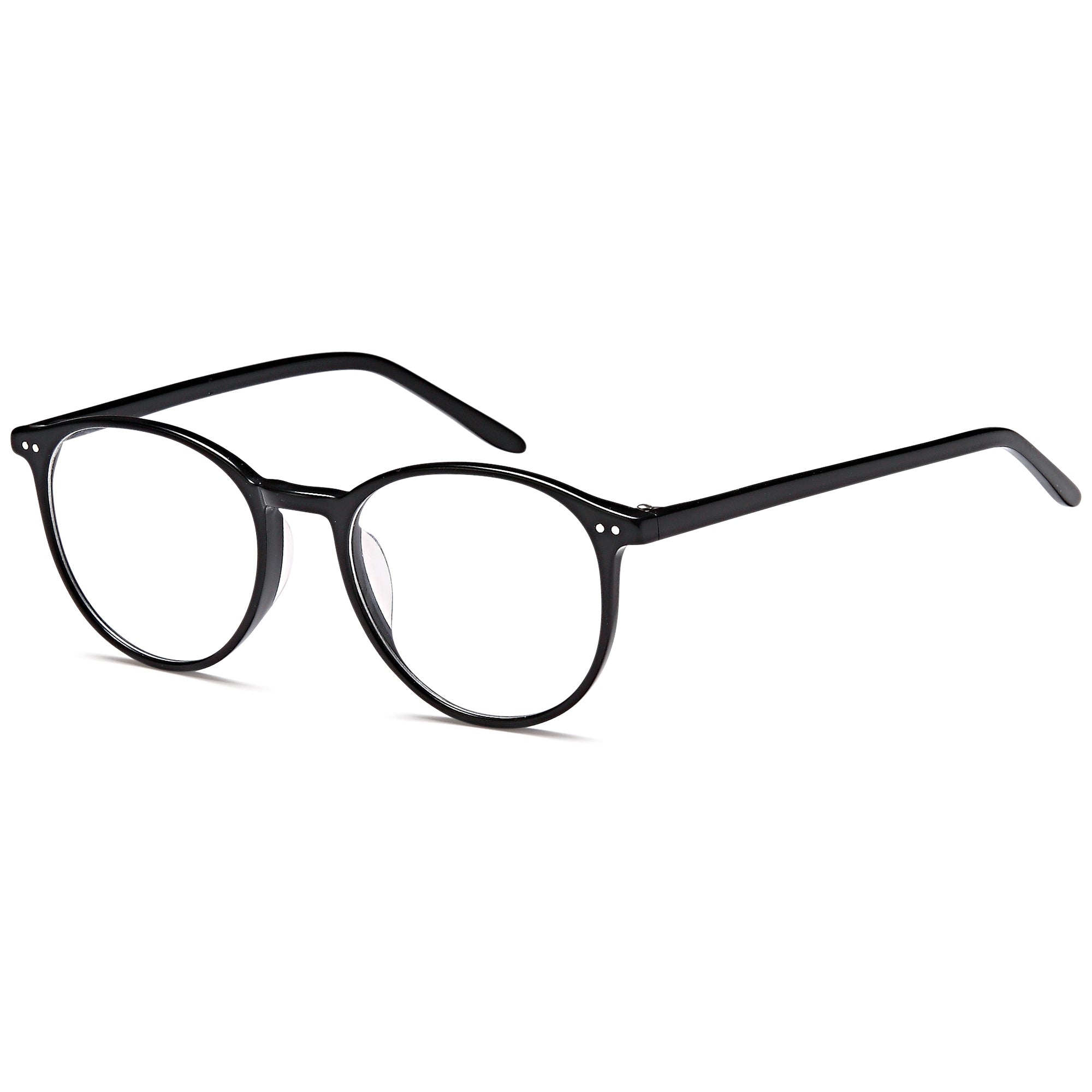 Brooklyn D133 Black Round Plastic Glasses – Unisex Full Rim Eyewear