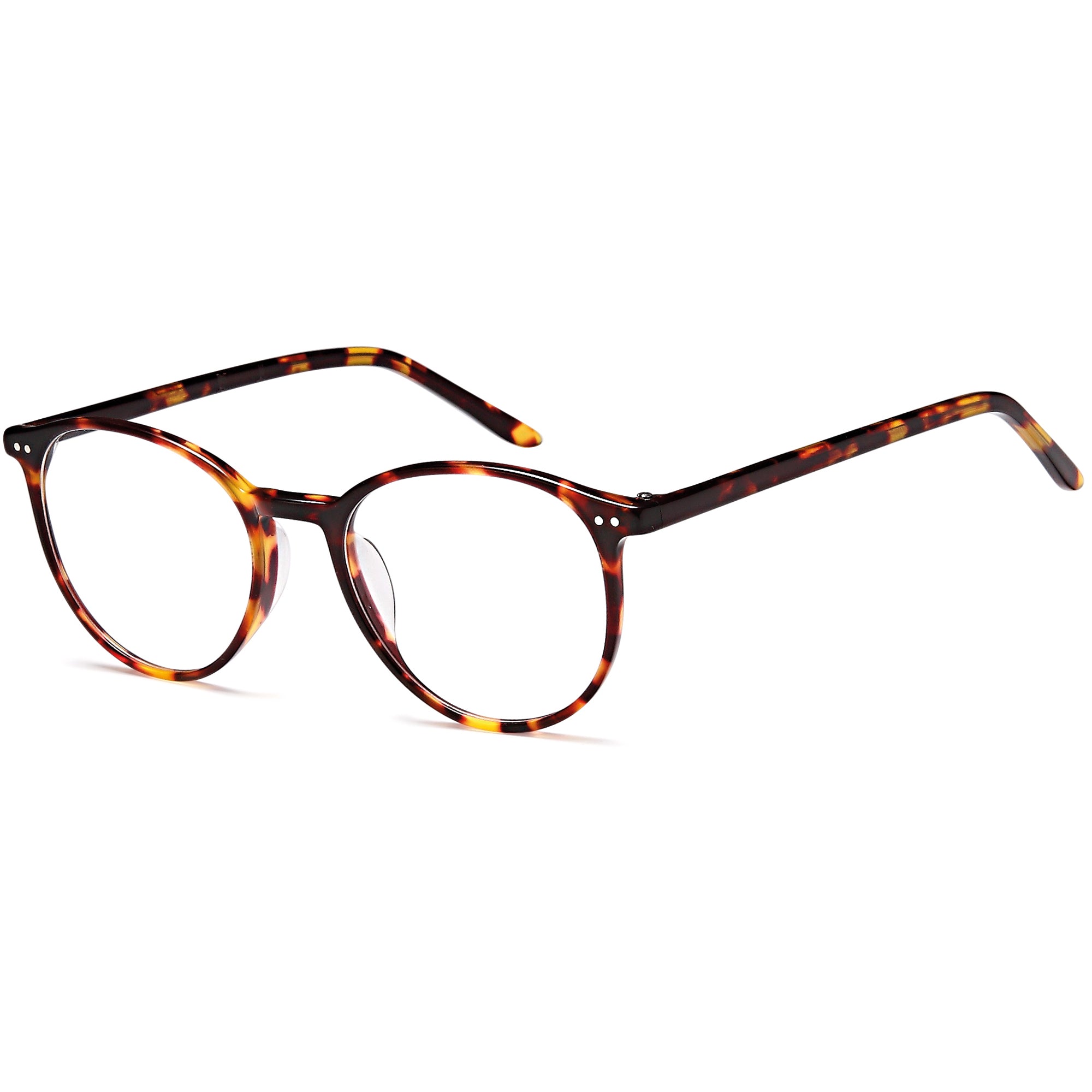 Brooklyn D133 Havana Round Plastic Glasses – Unisex Full Rim Eyewear