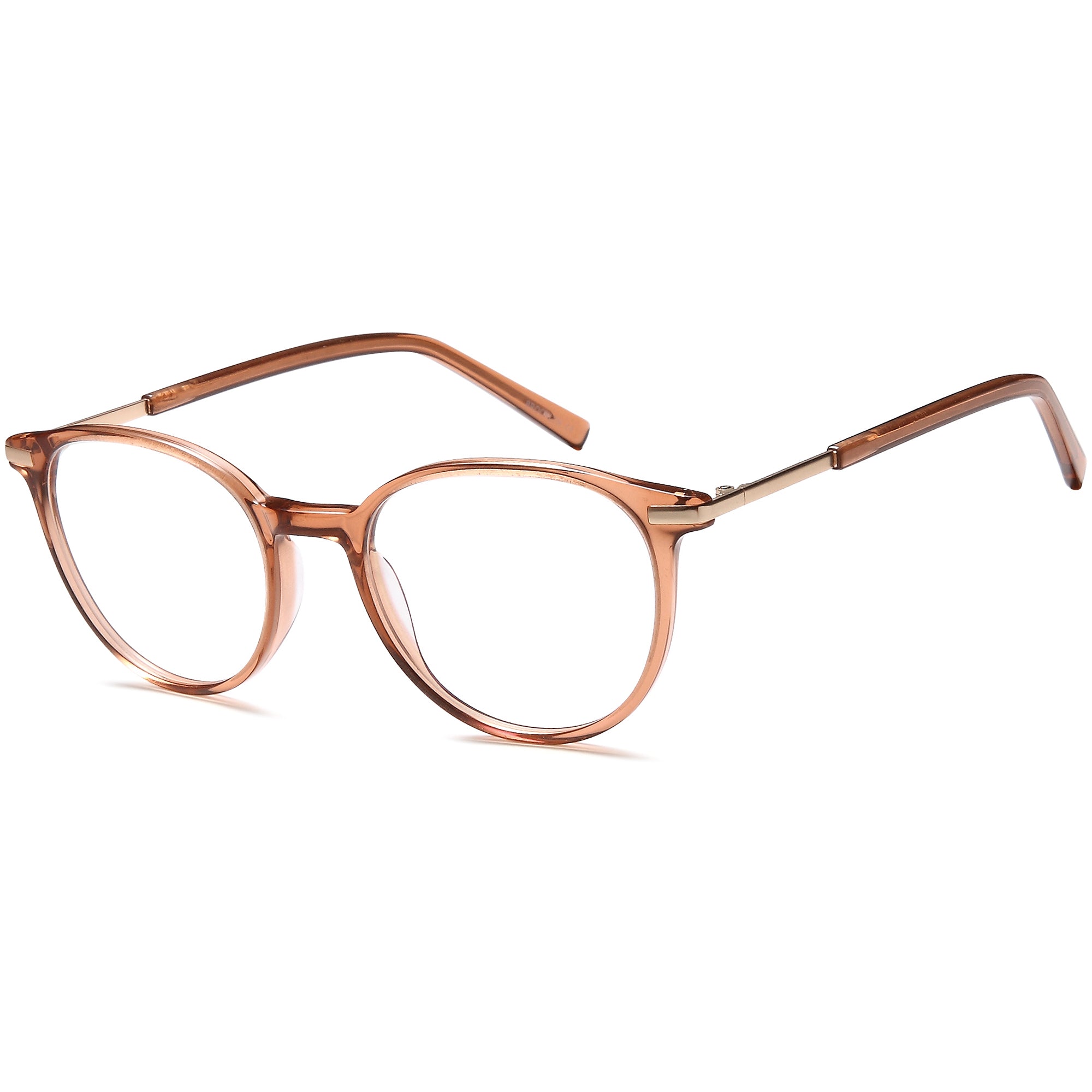 Brooklyn D139 Brown Crystal Plastic Glasses – Unisex Full Rim Eyewear