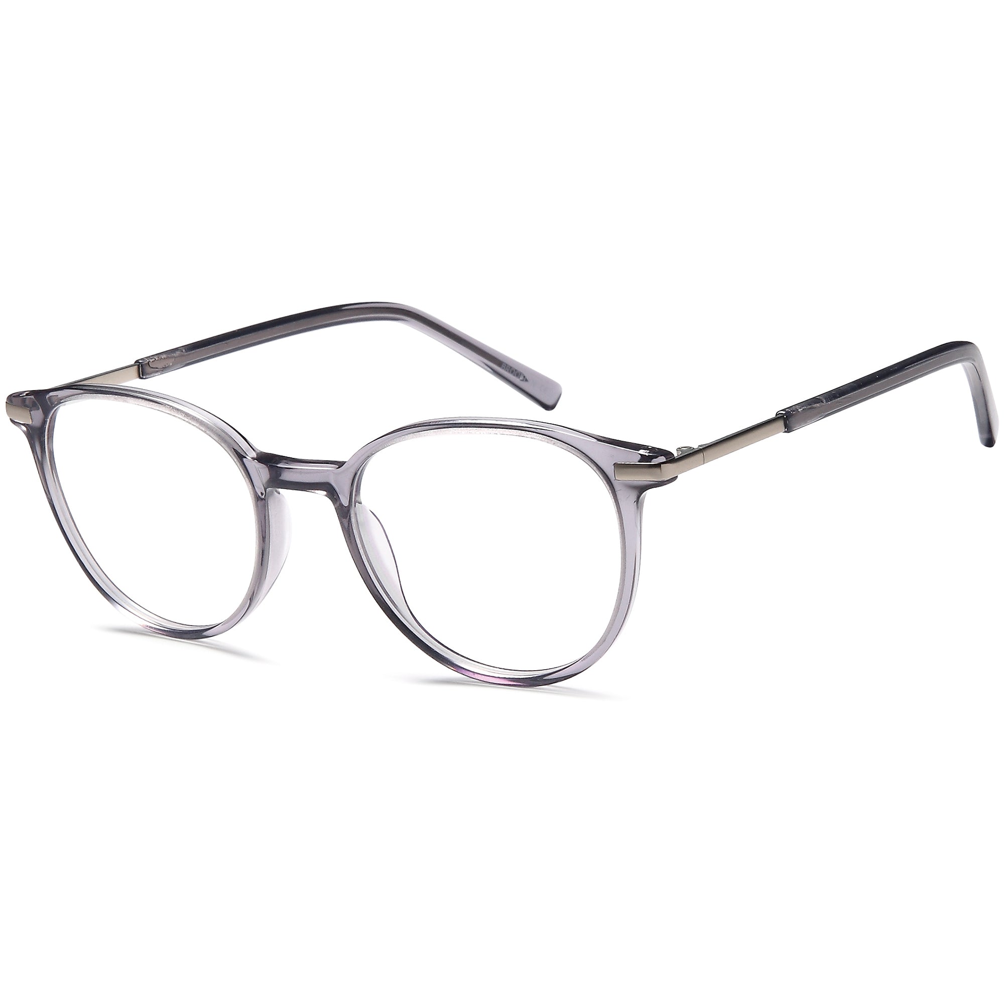 Brooklyn D139 Grey Crystal Plastic Glasses – Unisex Full Rim Eyewear