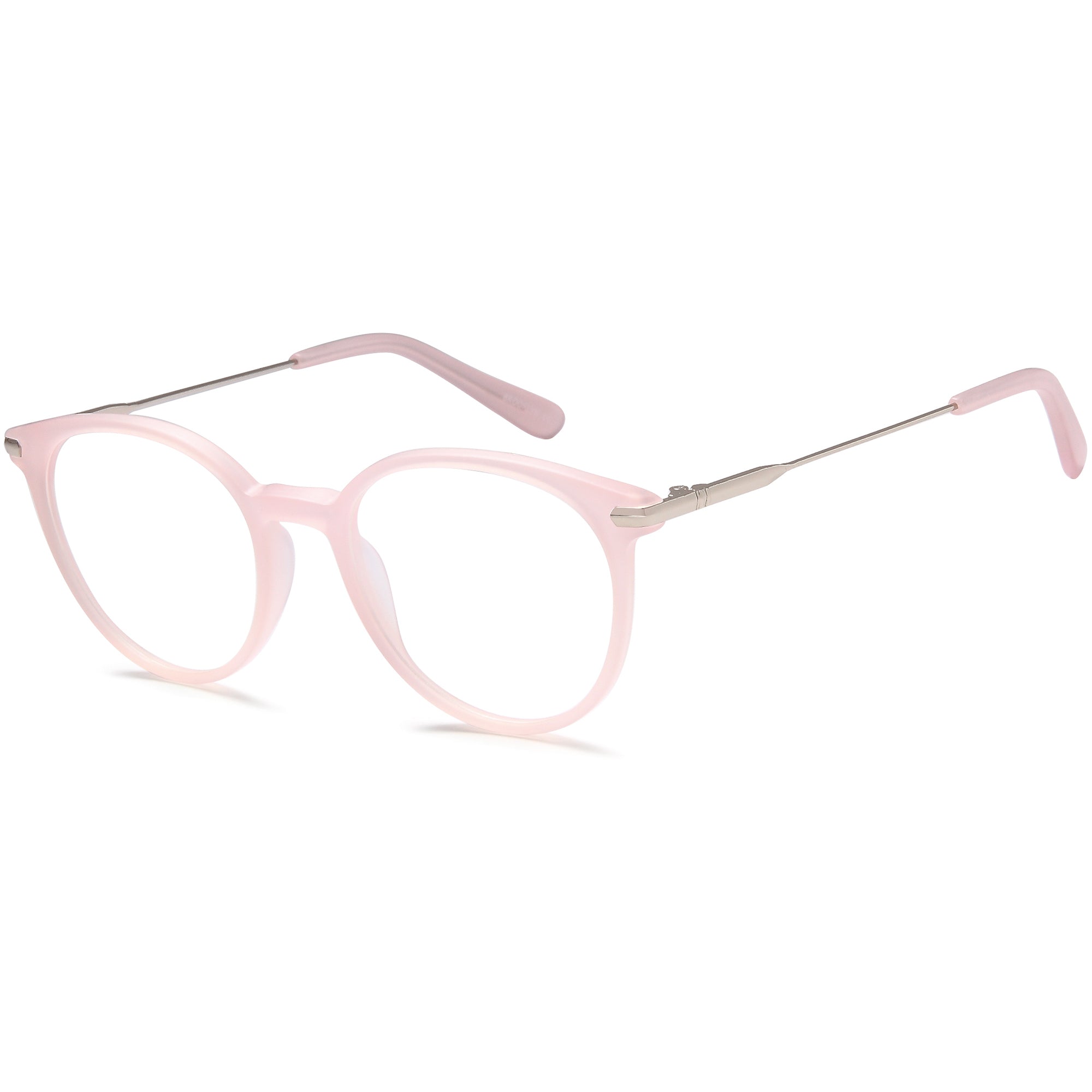 Brooklyn D140 Pink Round Plastic Glasses – Unisex Full Rim Eyewear