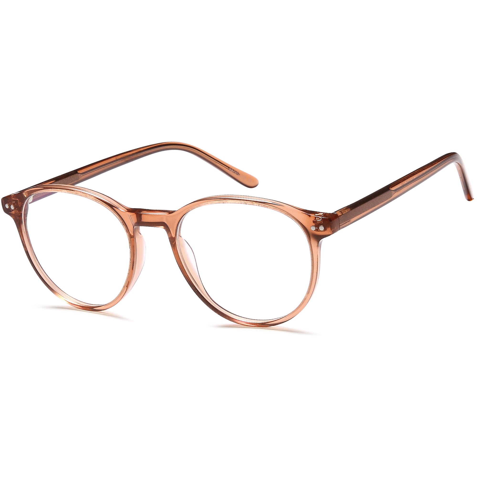 Brooklyn D141 Brown Crystal Plastic Glasses – Unisex Full Rim Eyewear