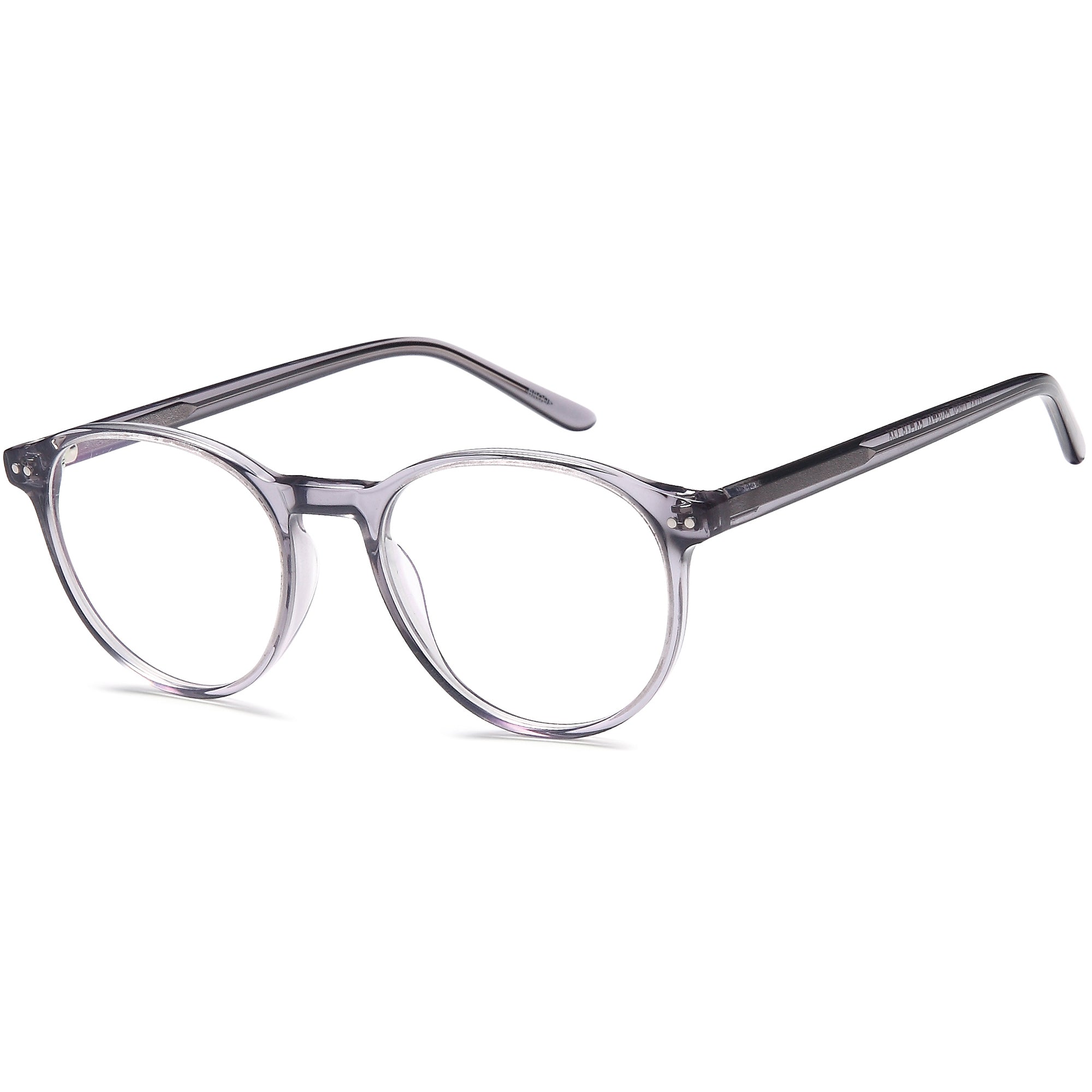 Brooklyn D141 Grey Crystal Plastic Glasses – Unisex Full Rim Eyewear