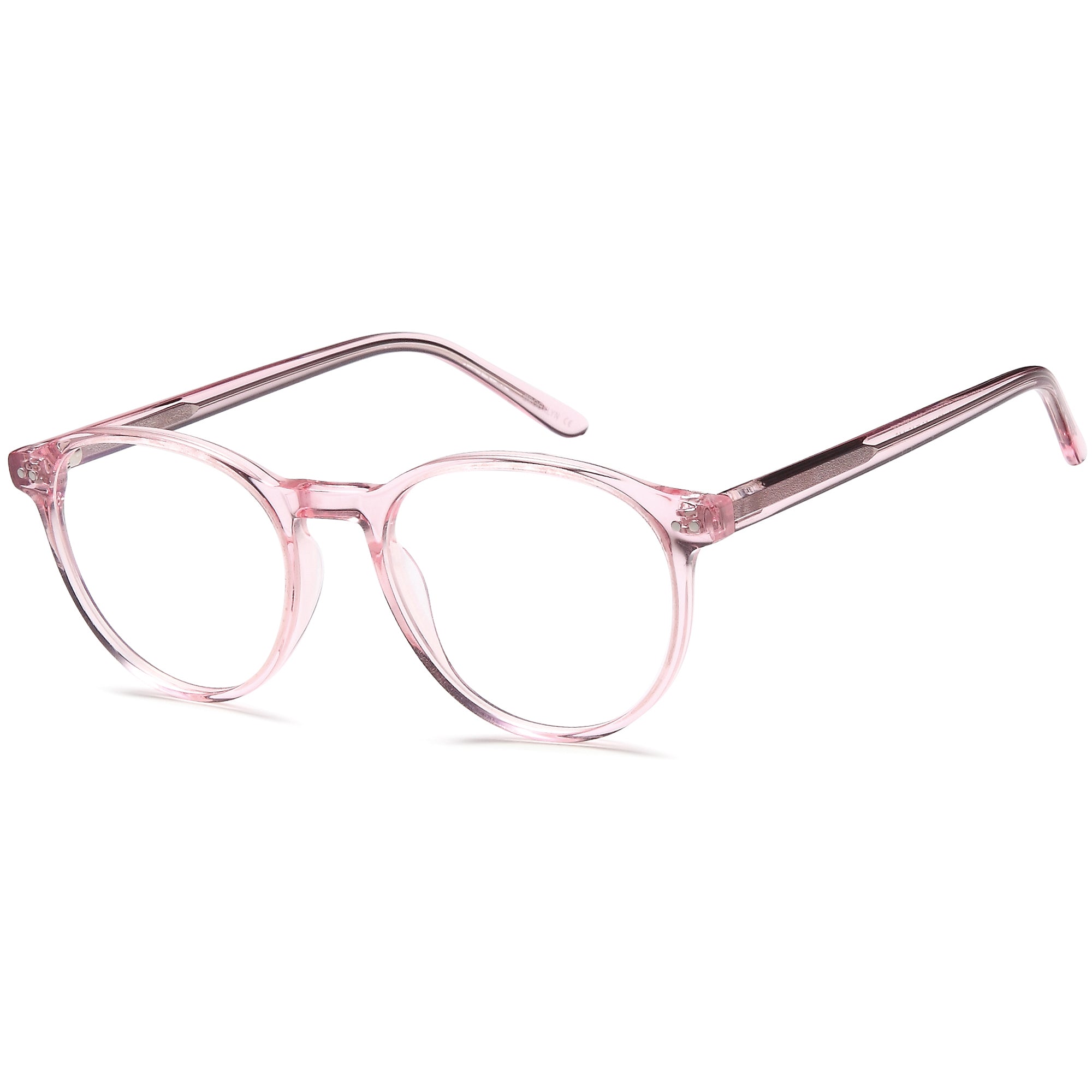 Brooklyn D141 Pink Crystal Plastic Glasses – Unisex Full Rim Eyewear