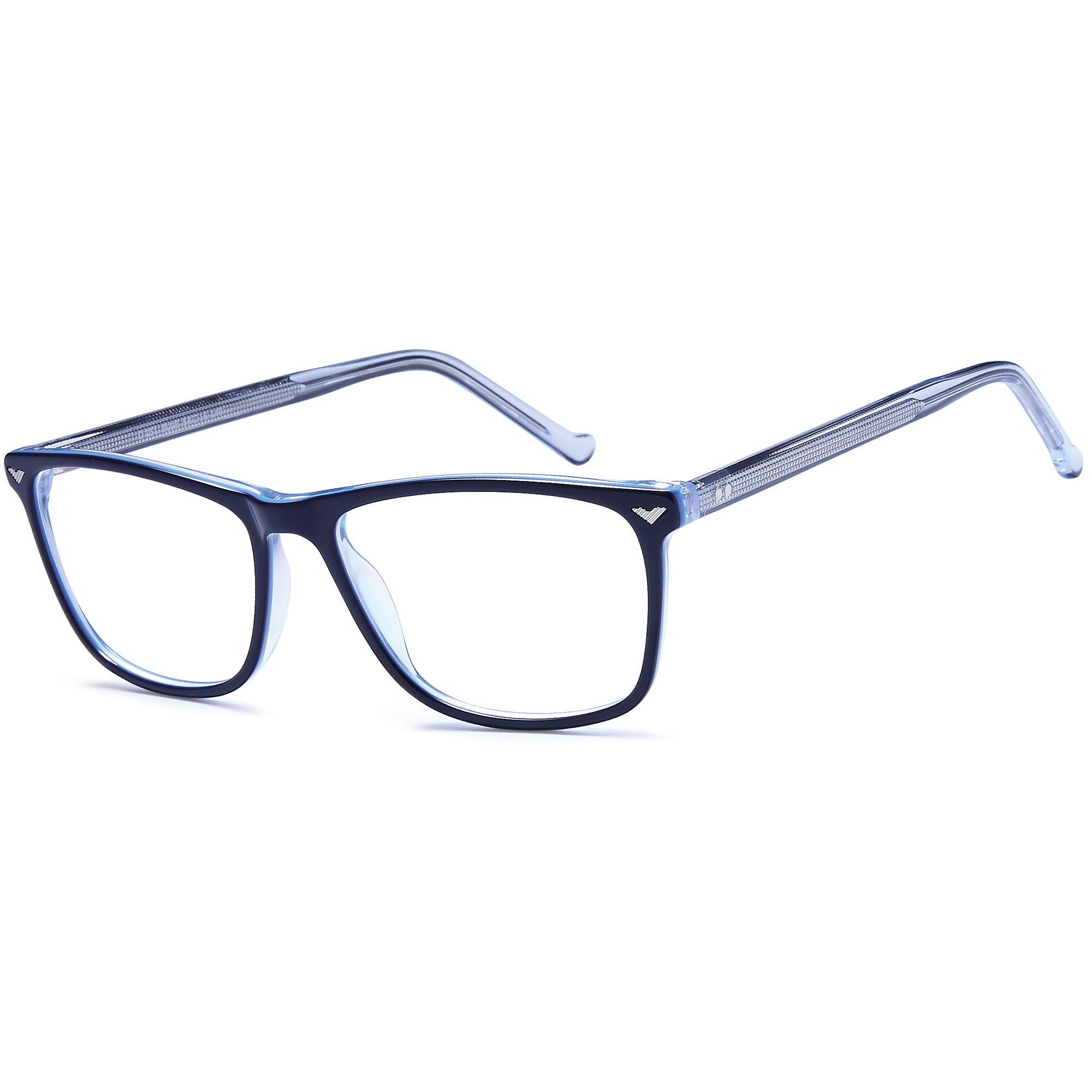 Brooklyn D151 Blue Square Plastic Glasses – Men Full Rim Eyewear