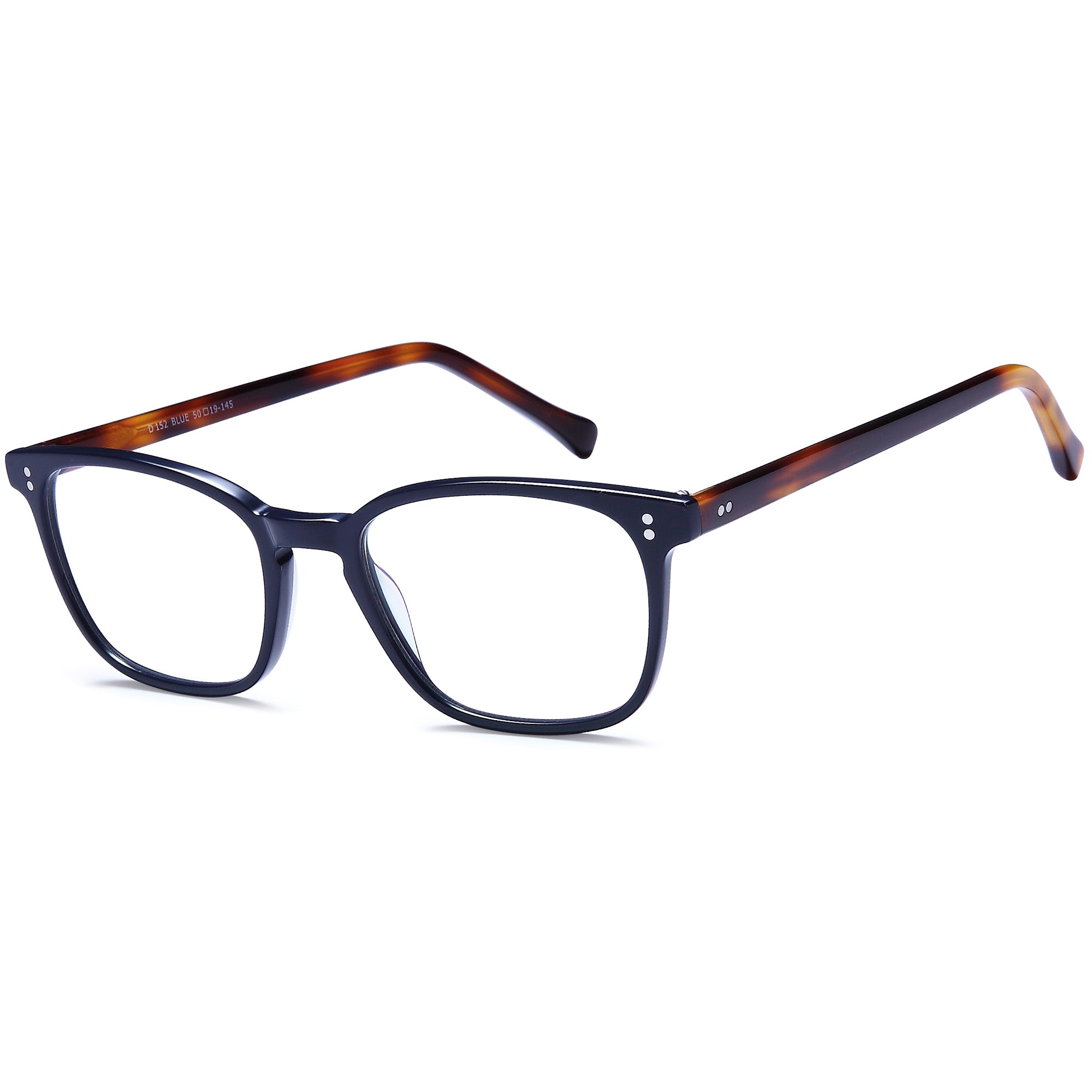 Brooklyn D152 Blue Square Plastic Glasses – Men Full Rim Eyewear