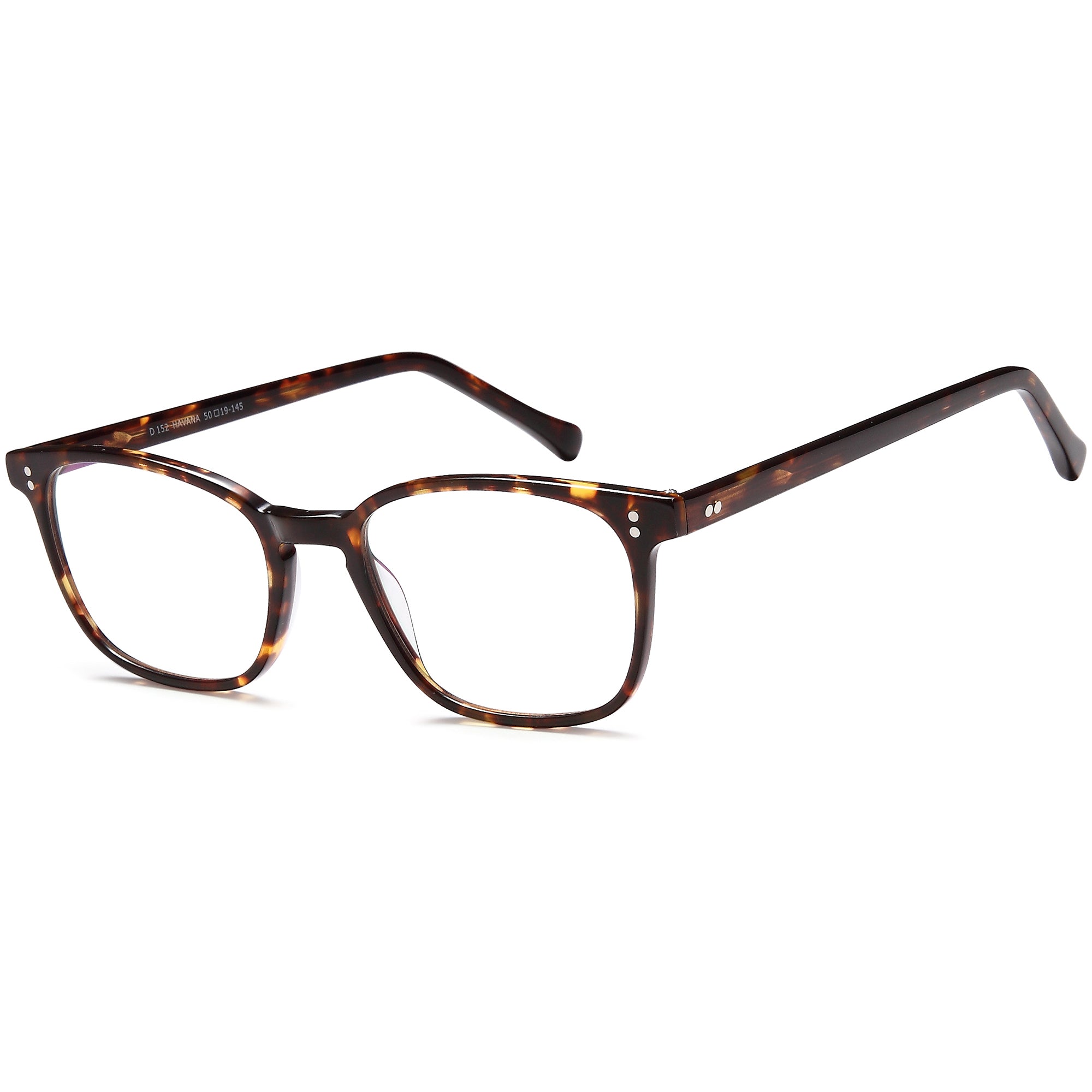 Brooklyn D152 Havana Square Plastic Glasses – Men Full Rim Eyewear